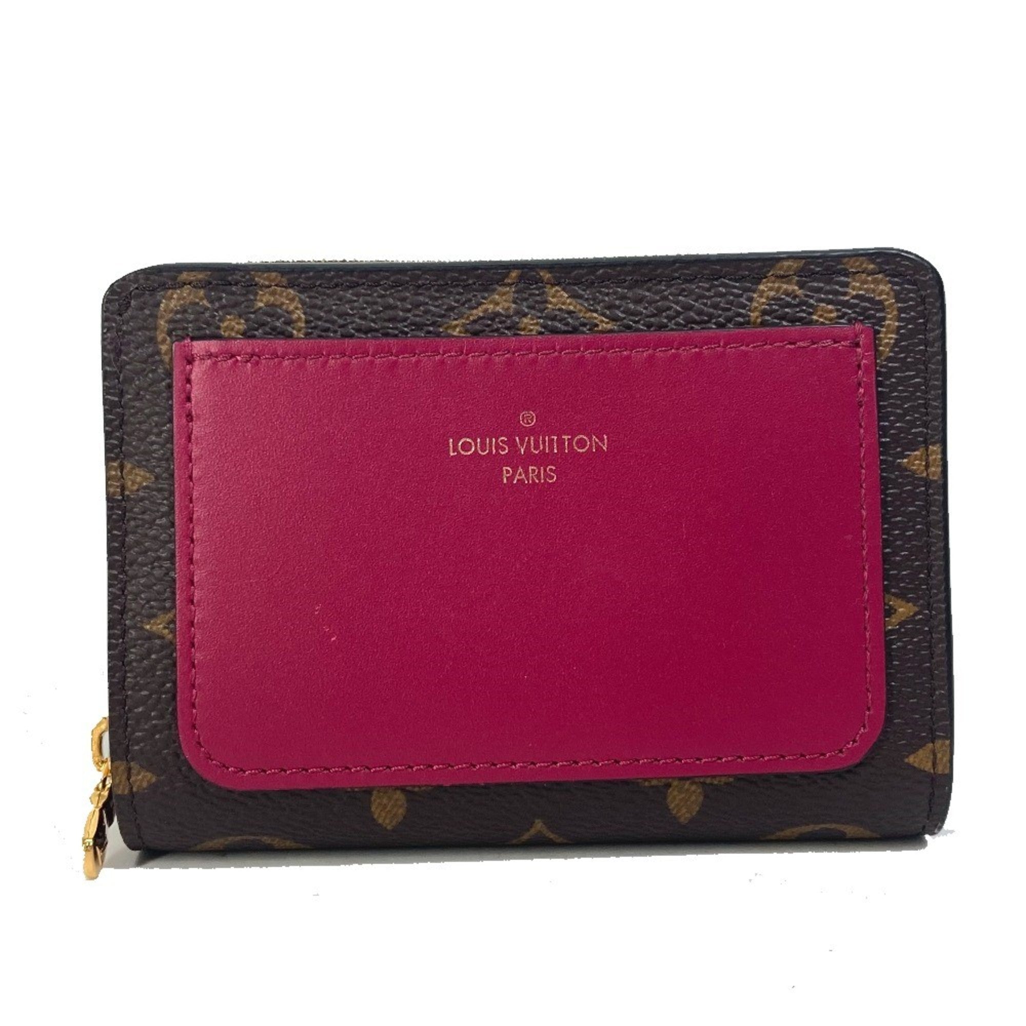 Louis Vuitton Monogram Brown Fuchsia Monogram Wallet (Bi-Fold) (Pre-Owned)