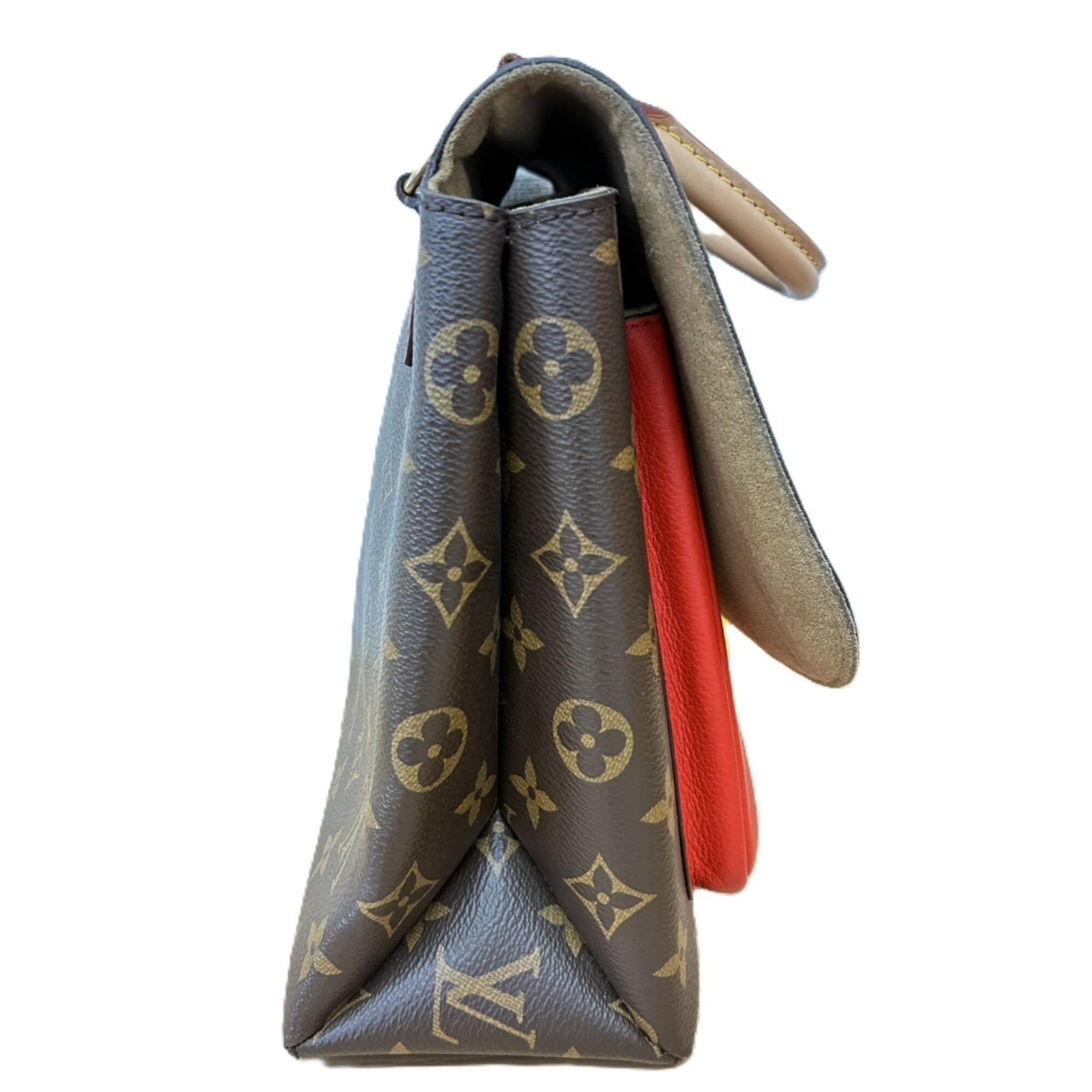 Louis Vuitton Monogram Brown Red Color Monogram Shoulder Bag (Pre-Owned)