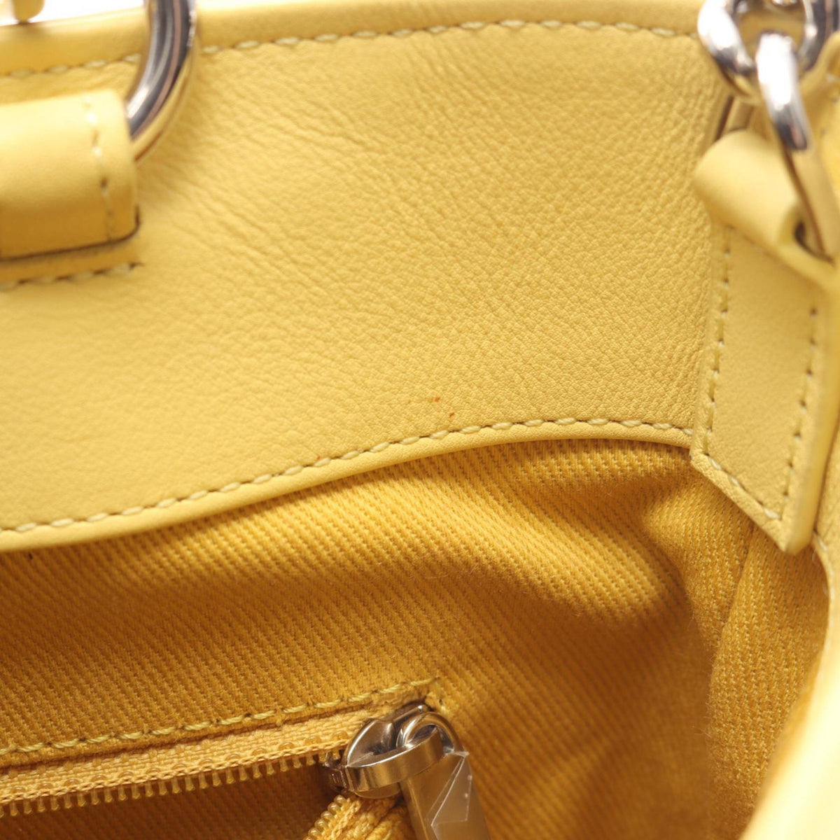 Chanel Yellow Leather Handbag Shoulder Bag (Pre-Owned)