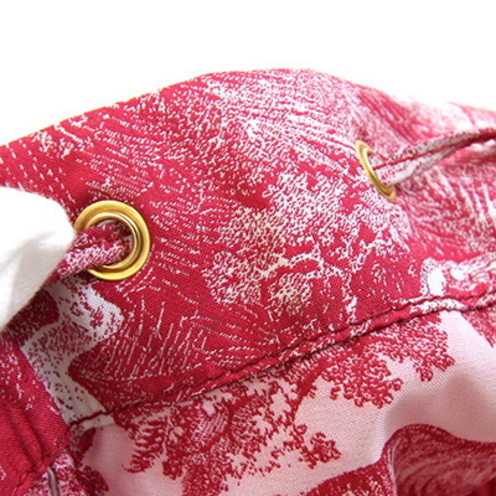 Christian Dior Pink Red Nylon Leather Handbag (Pre-Owned)