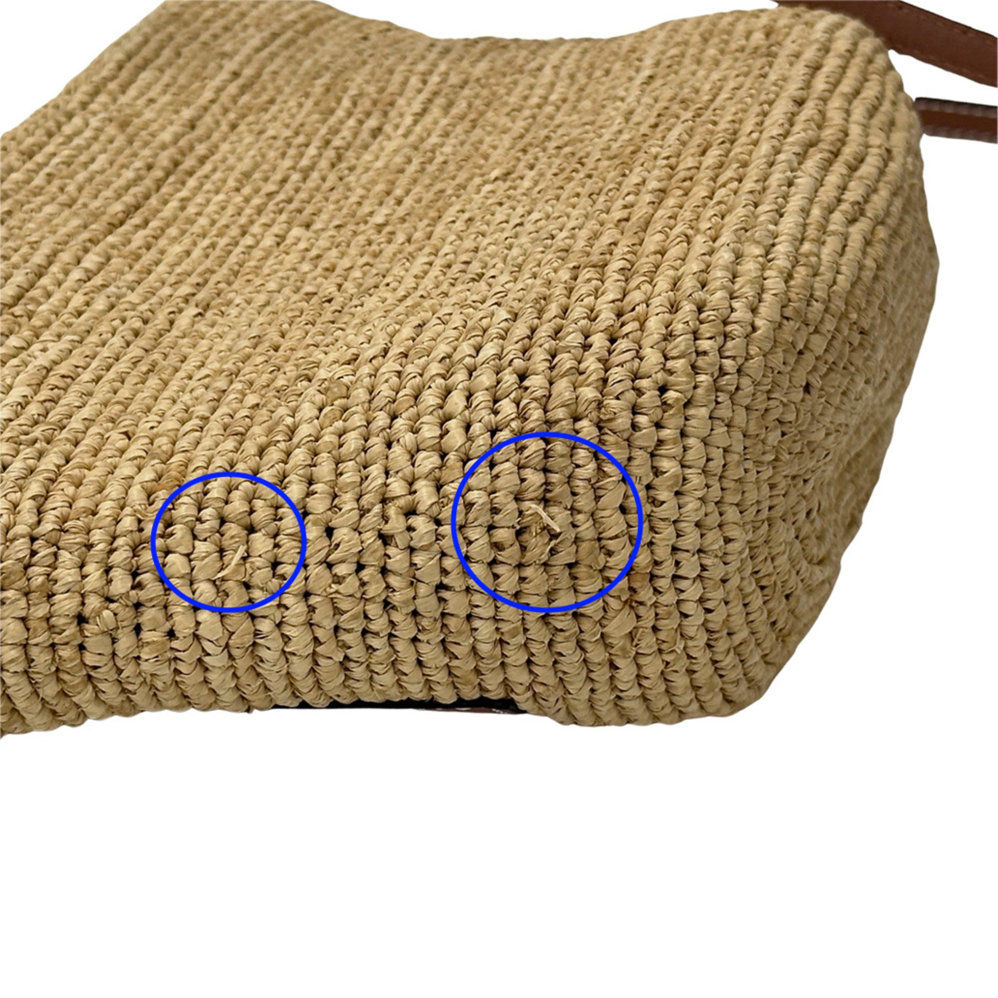 Loewe Beige Brown Raffia Leather Pochette Shoulder Bag (Pre-Owned)