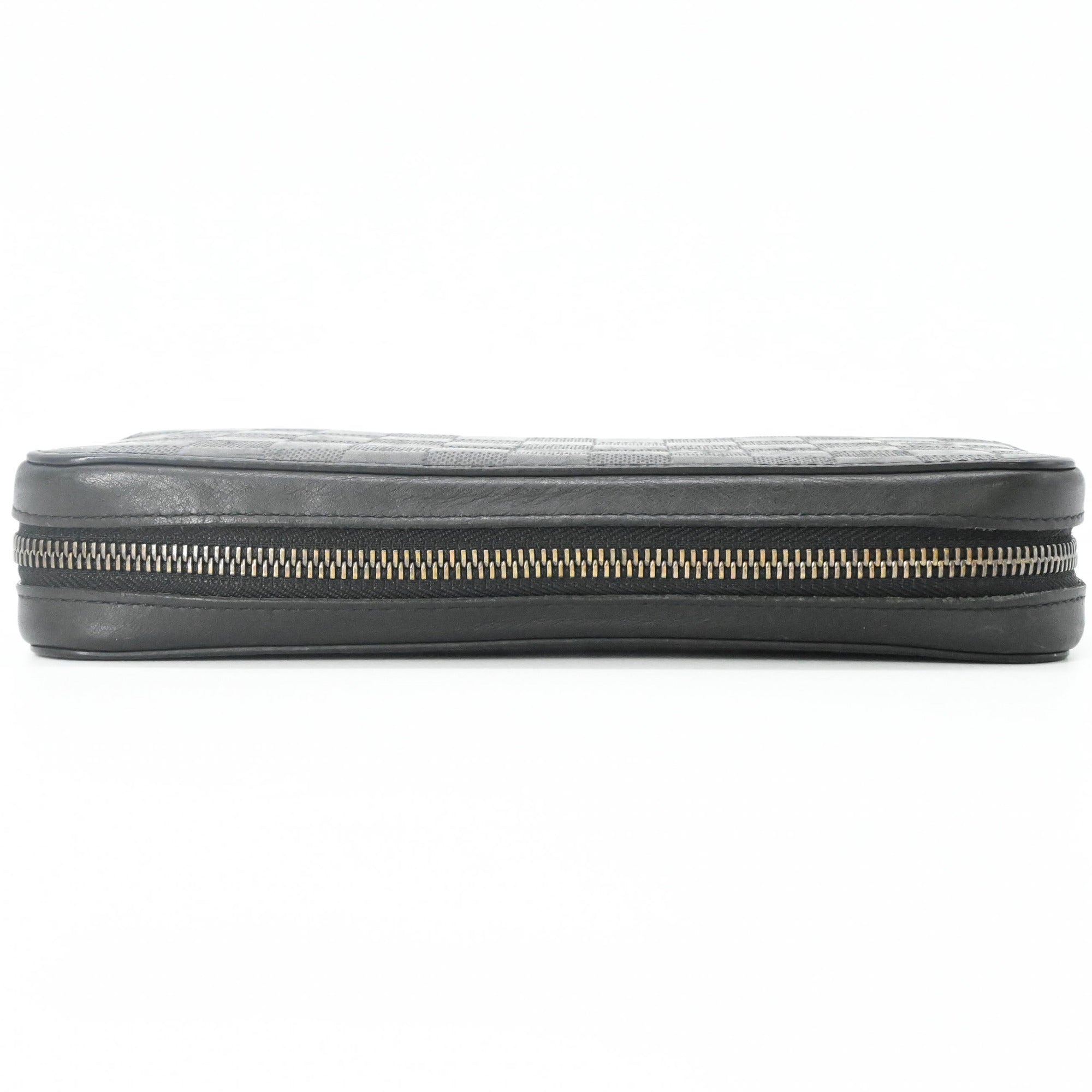 Louis Vuitton Black Damier Infini Long Wallet (Bi-Fold) (Pre-Owned)