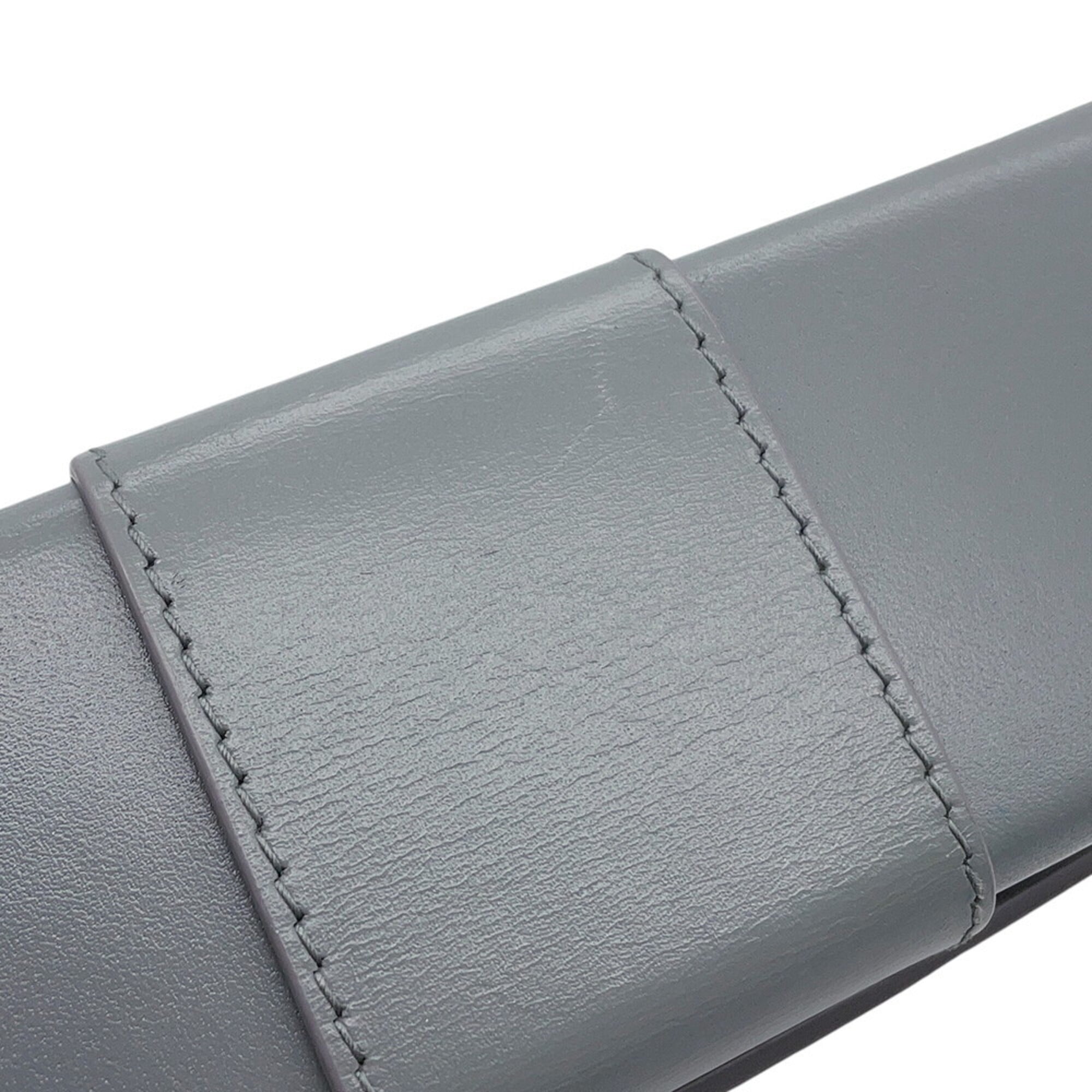 Christian Dior Gray Leather Handbag Shoulder Bag (Pre-Owned)
