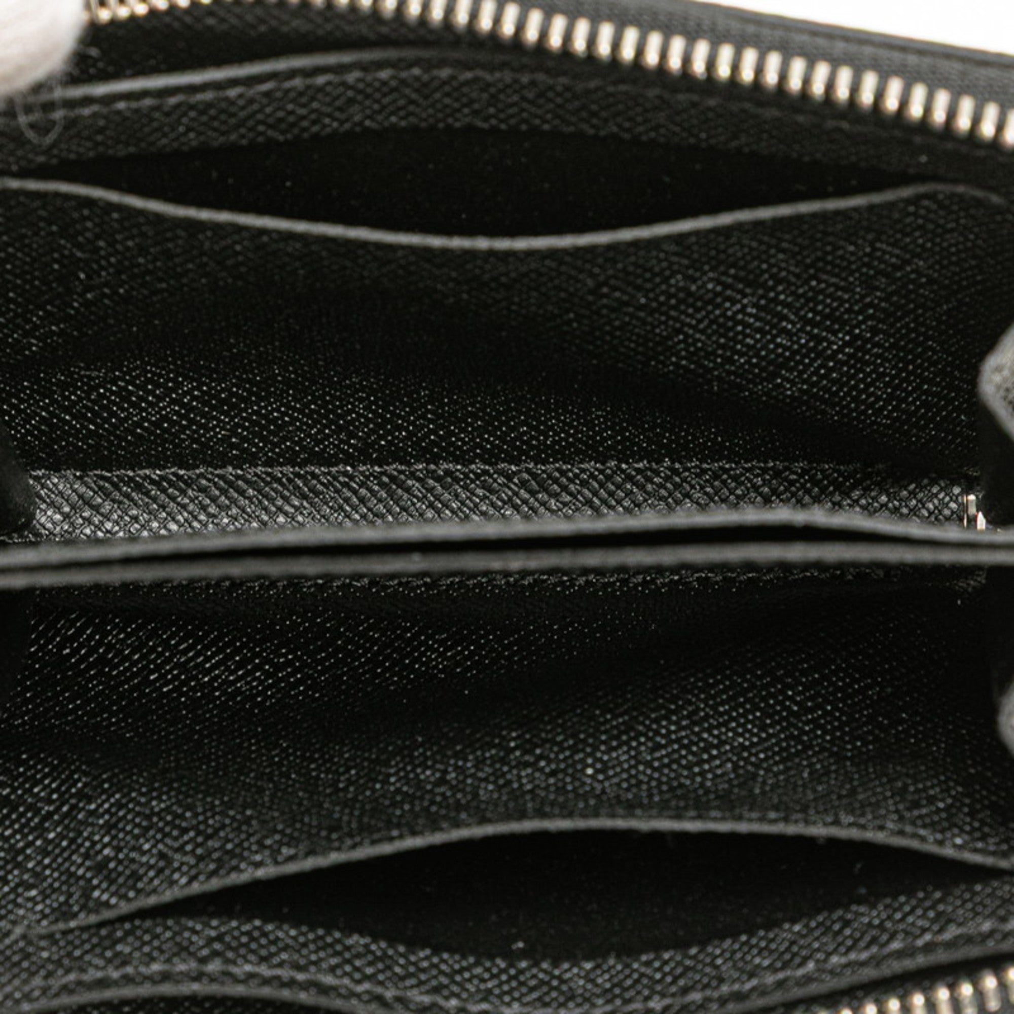 Louis Vuitton Taiga Ardoise Black Leather Coin Purse/Coin Case (Pre-Owned)