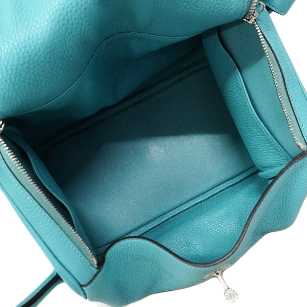 Hermes Blue Taurillon Clemence Leather Handbag (Pre-Owned)
