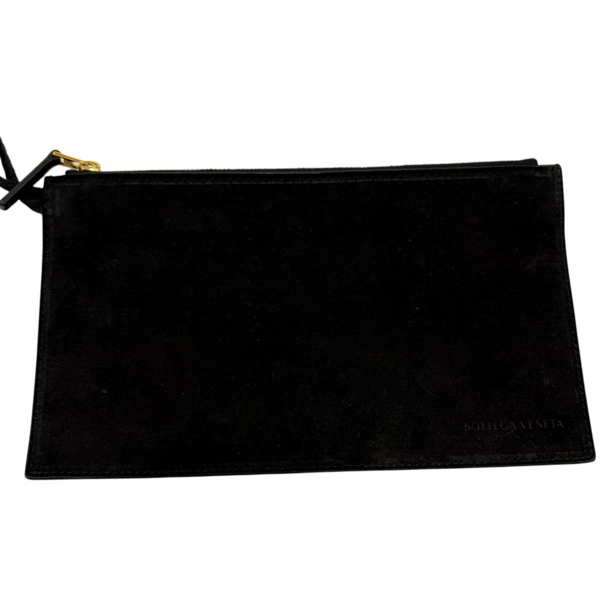 Bottega Veneta Black Leather Handbag Pouch Tote Bag (Pre-Owned)