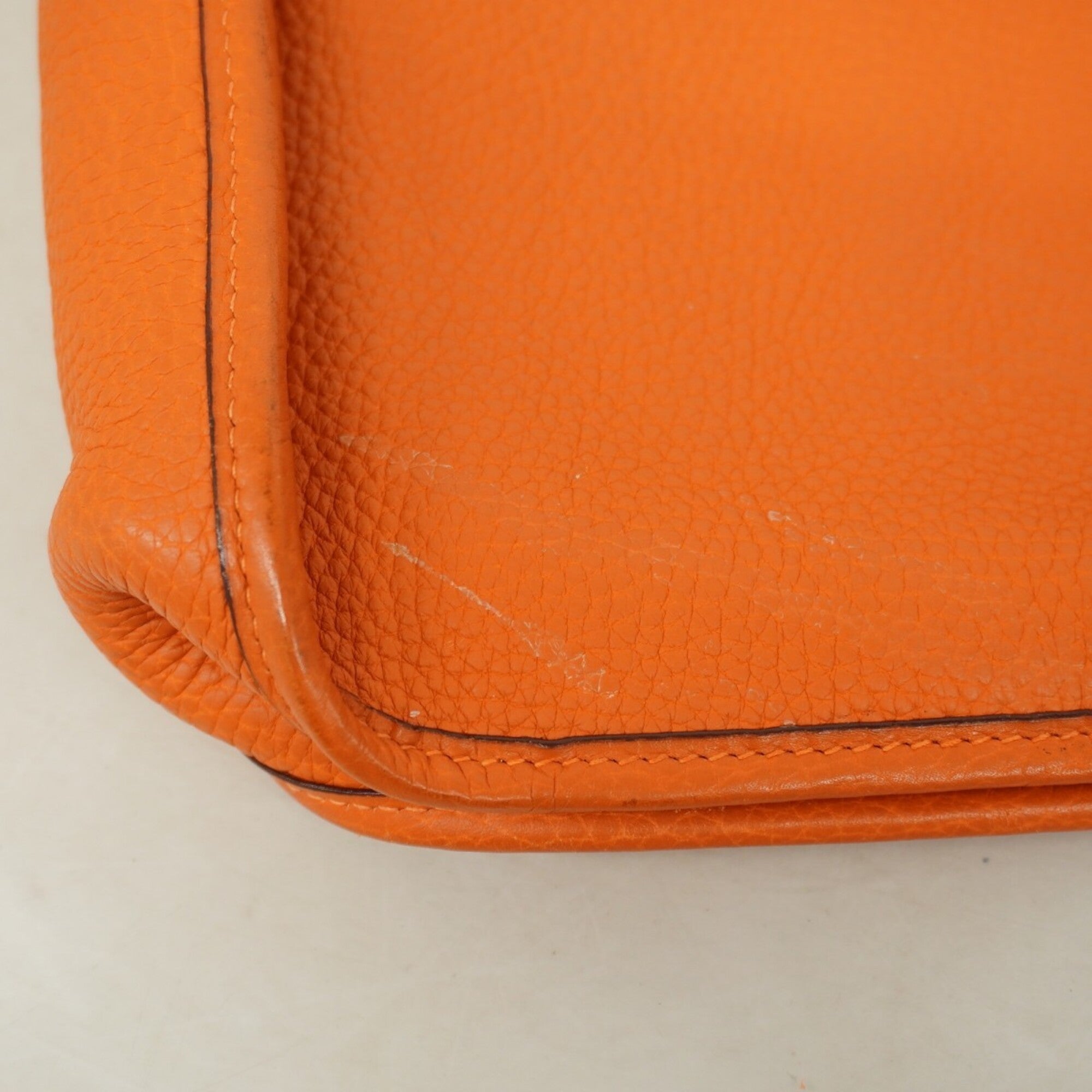 Hermes Orange Taurillon Clemence Leather Shoulder Bag (Pre-Owned)