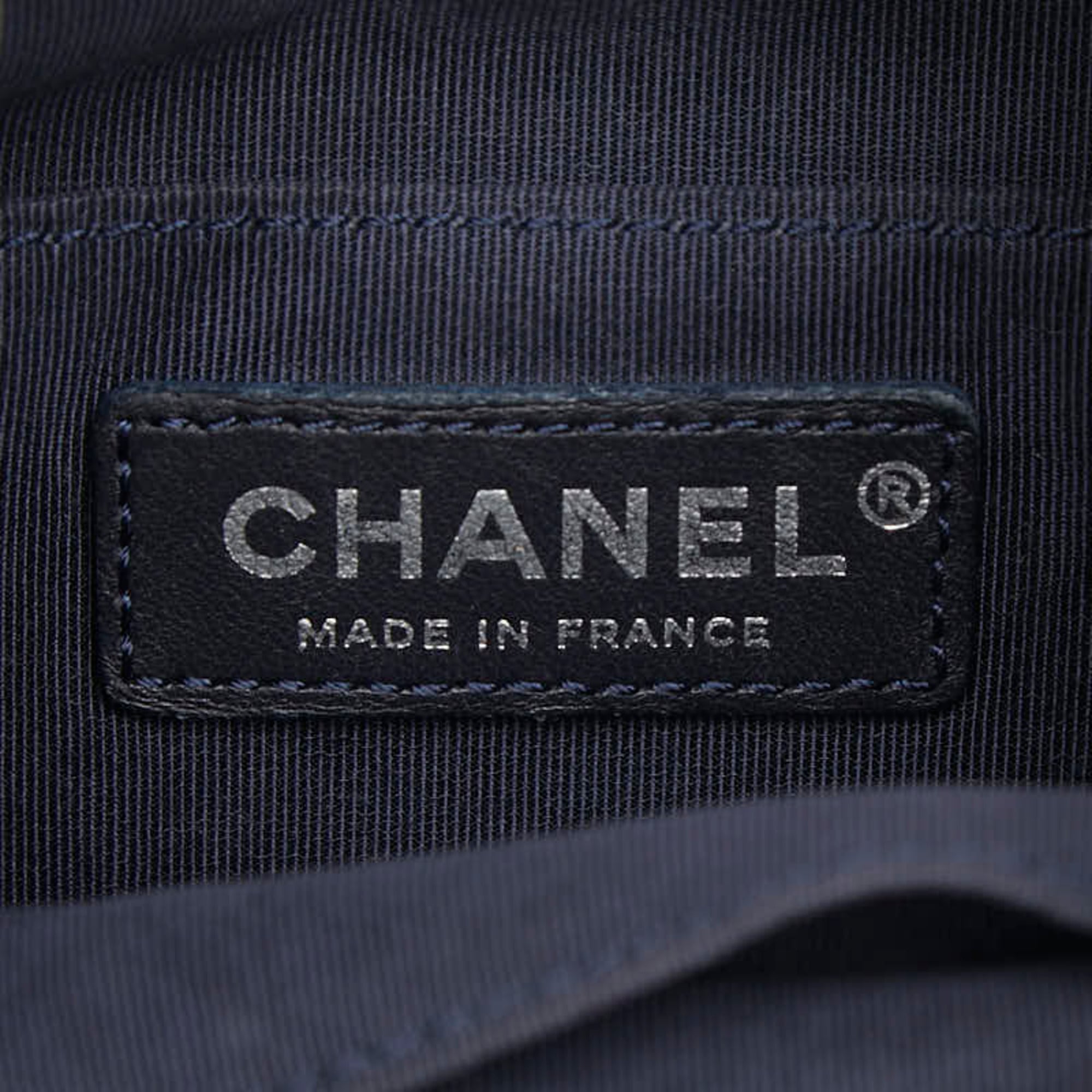 Chanel Blue Denim Leather Shoulder Bag (Pre-Owned)