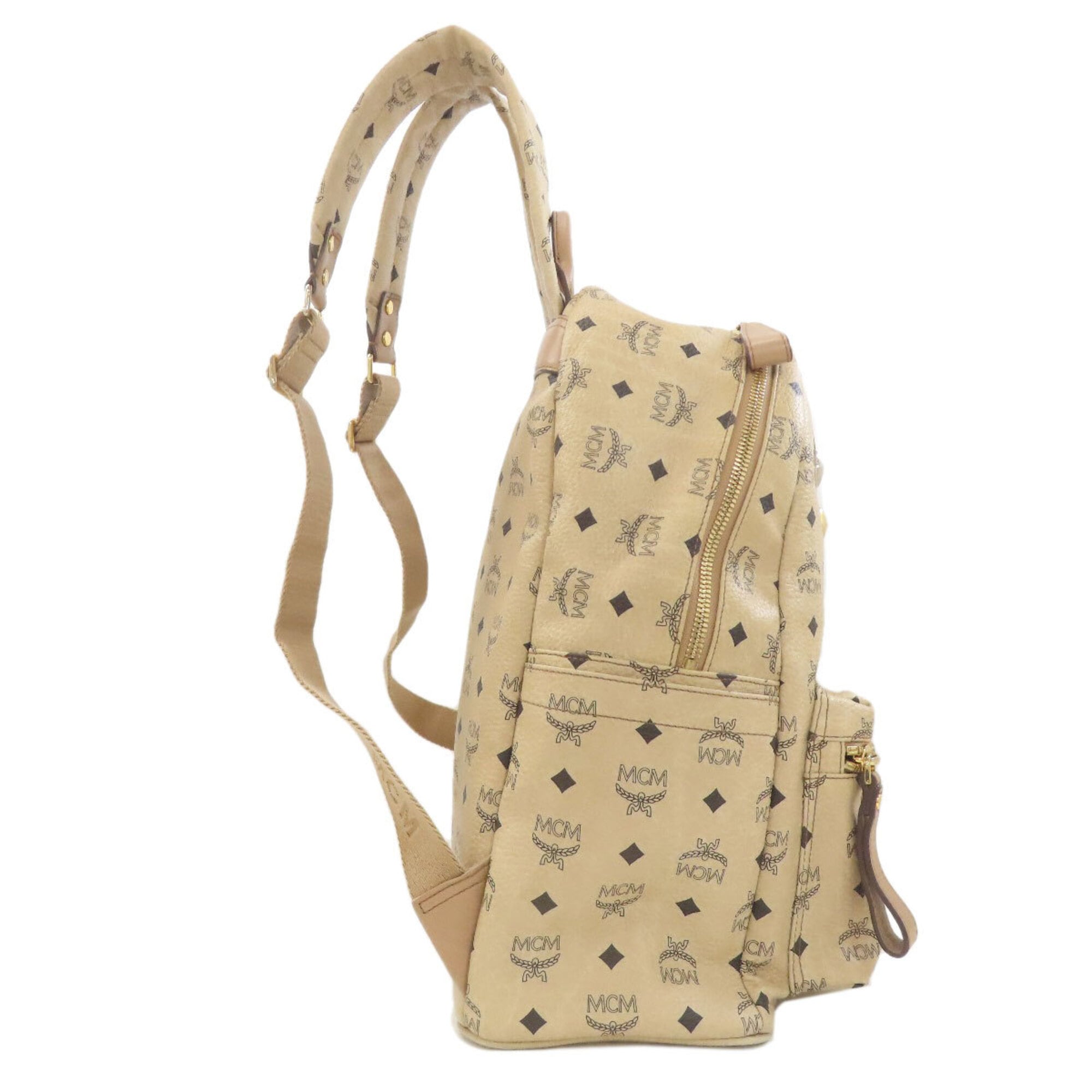 Mcm Beige Pvc Backpack (Pre-Owned)