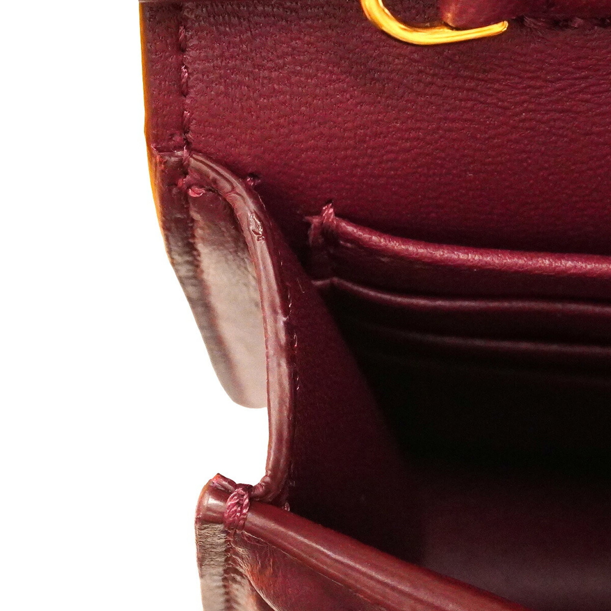 Fendi Bordeaux Leather Shoulder Bag (Pre-Owned)