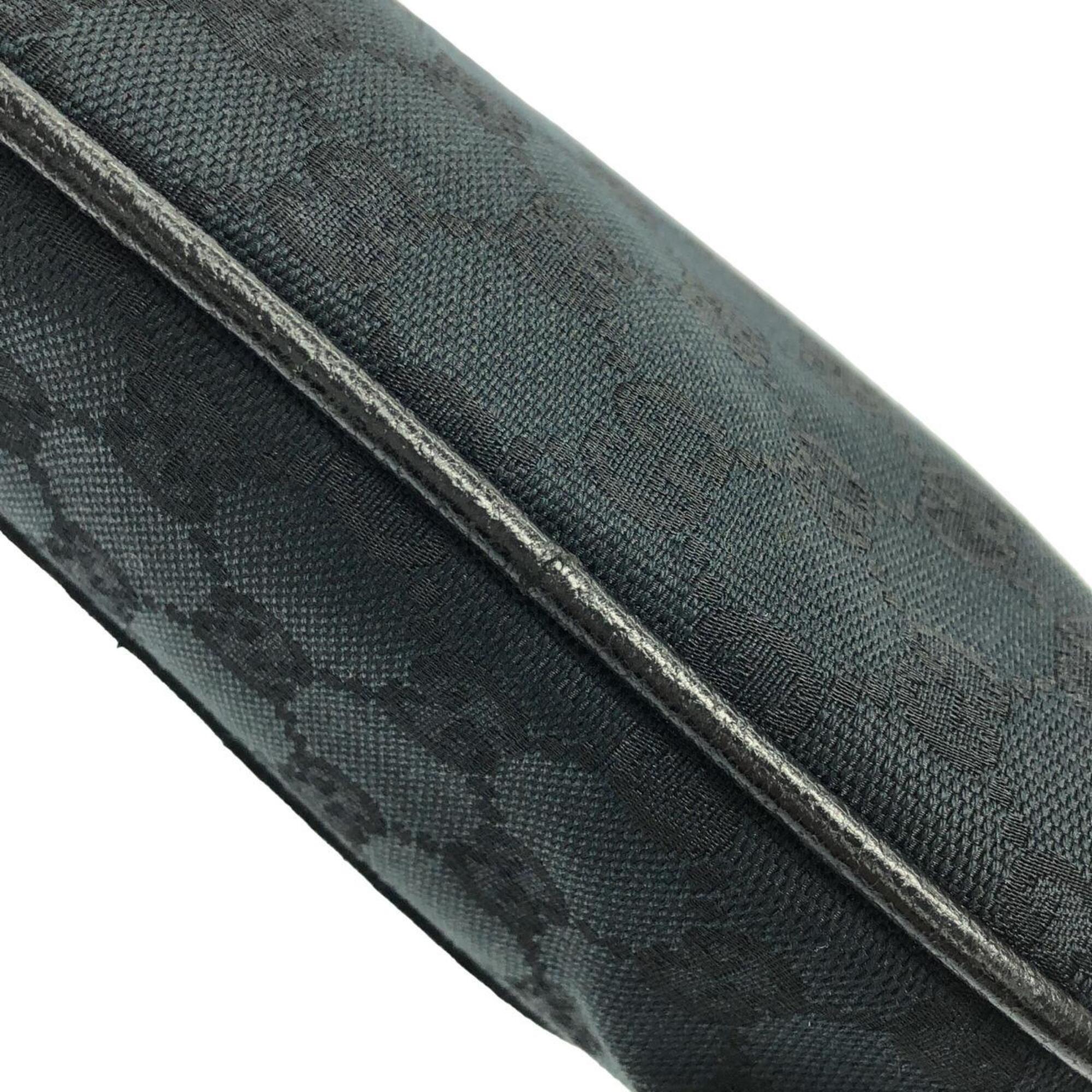 Gucci Black Gg Canvas Shoulder Bag (Pre-Owned)