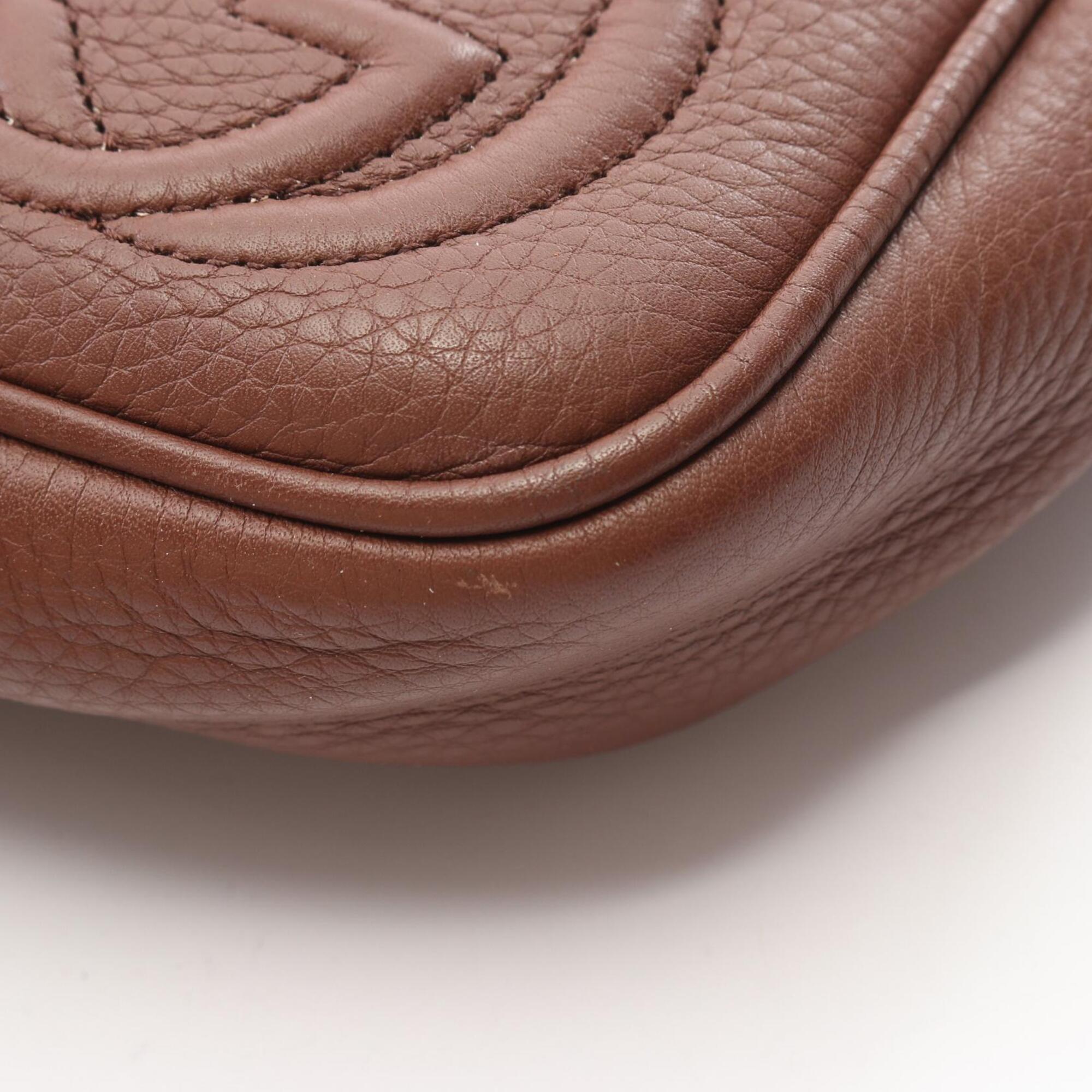 Gucci Brown Leather Briefcase Handbag (Pre-Owned)