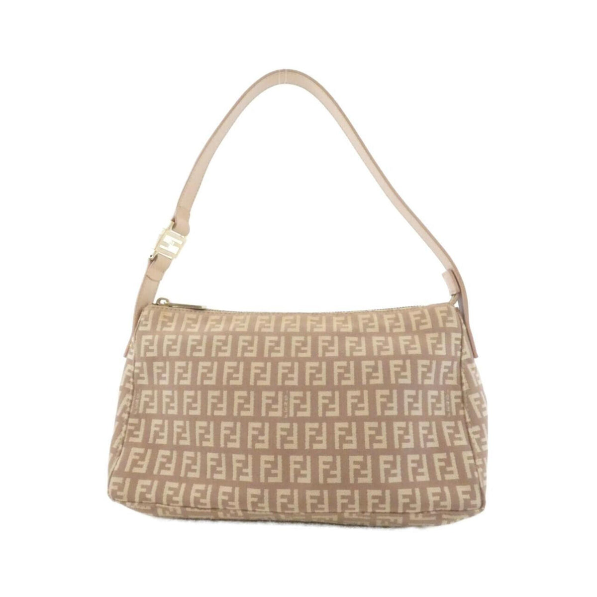 Fendi Beige Canvas Shoulder Bag (Pre-Owned)