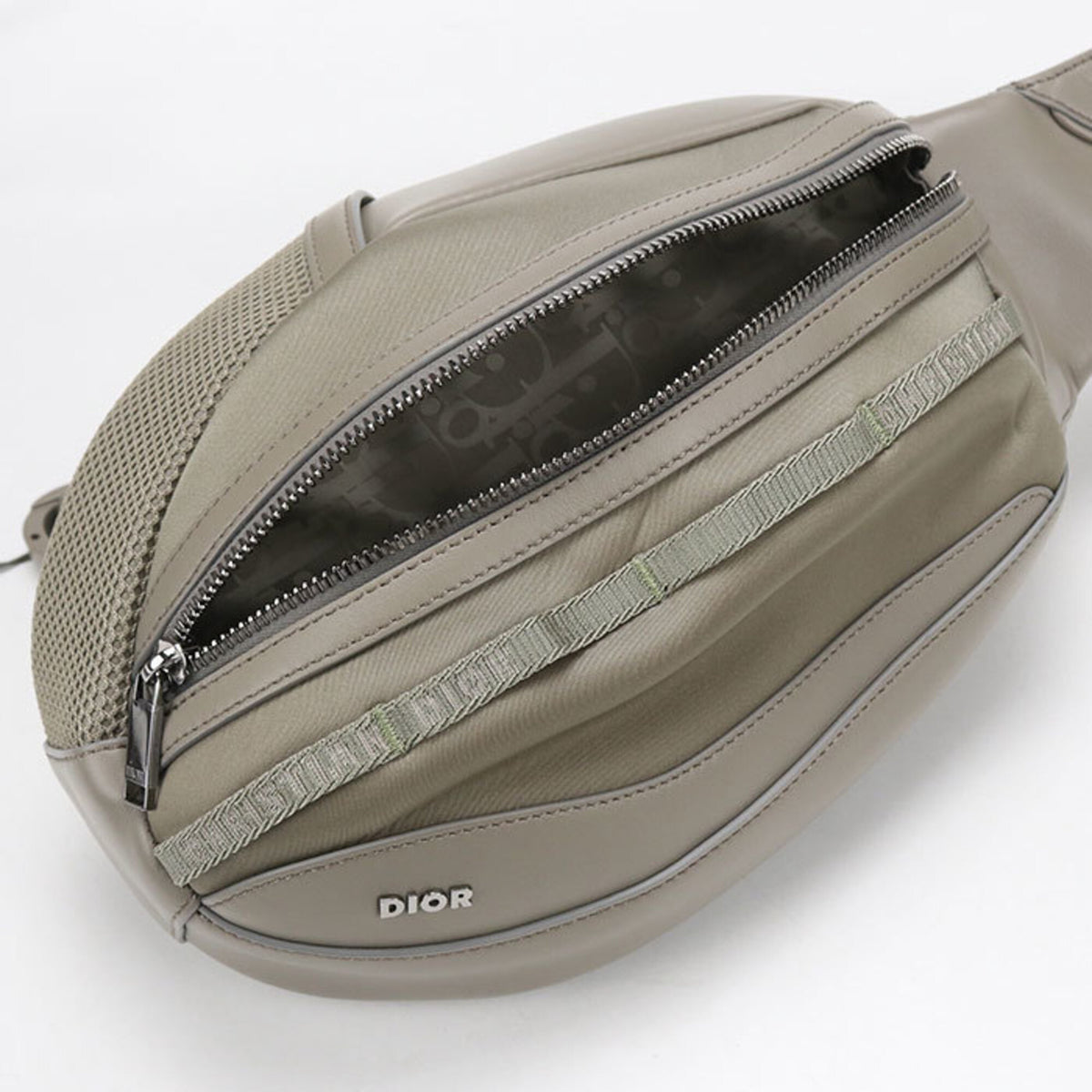 Christian Dior Gray Leather Sling Bag (Pre-Owned)