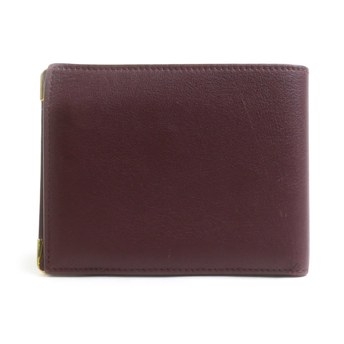 Cartier Bordeaux Leather Wallet (Bi-Fold) (Pre-Owned)