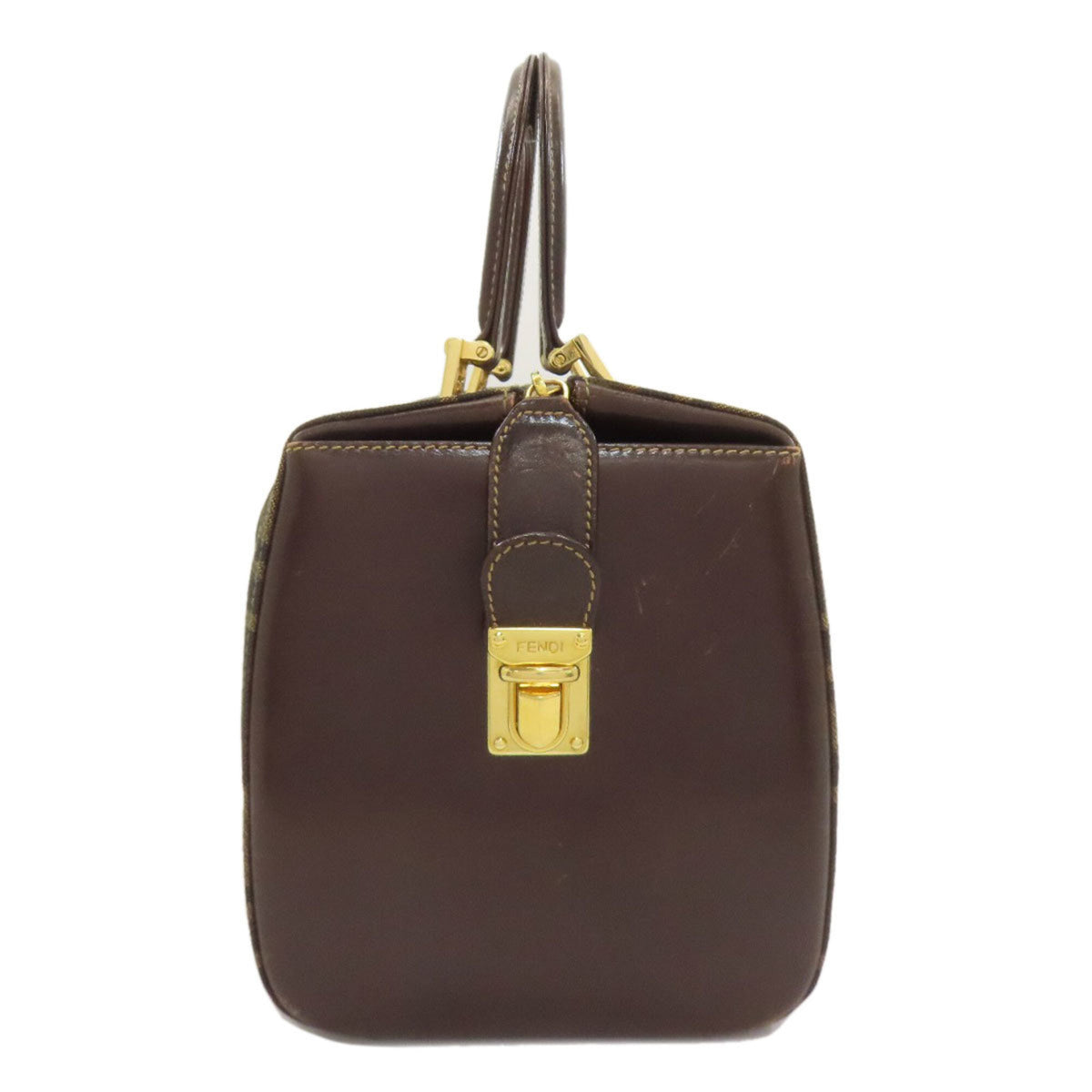 Fendi Brown Zucca Handbag (Pre-Owned)