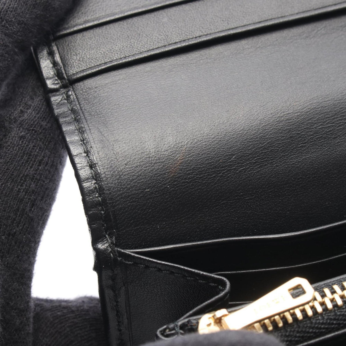 Loewe Black Leather Long Wallet (Bi-Fold) (Pre-Owned)