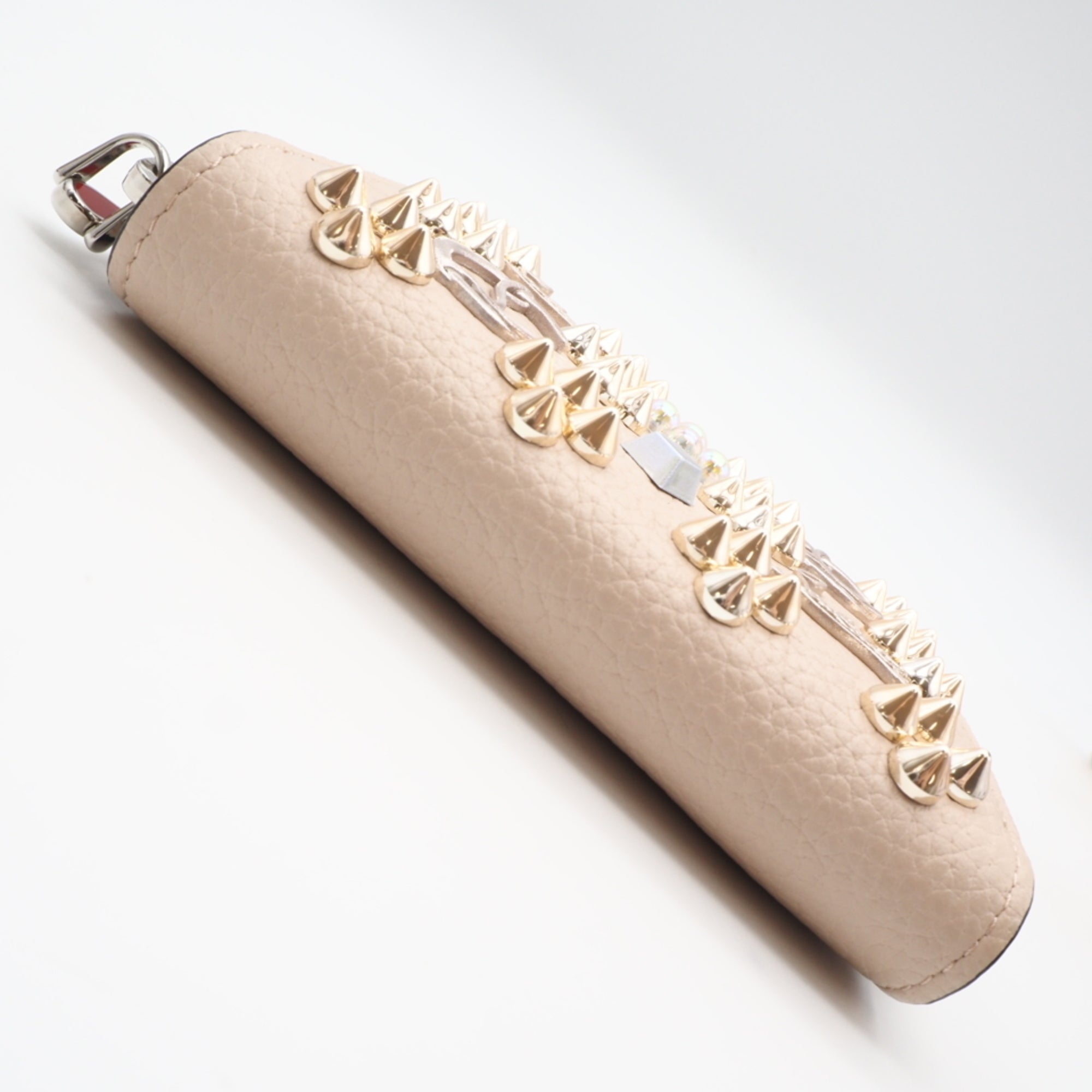 Christian Louboutin Beige Leather Coin Purse/Coin Case (Pre-Owned)