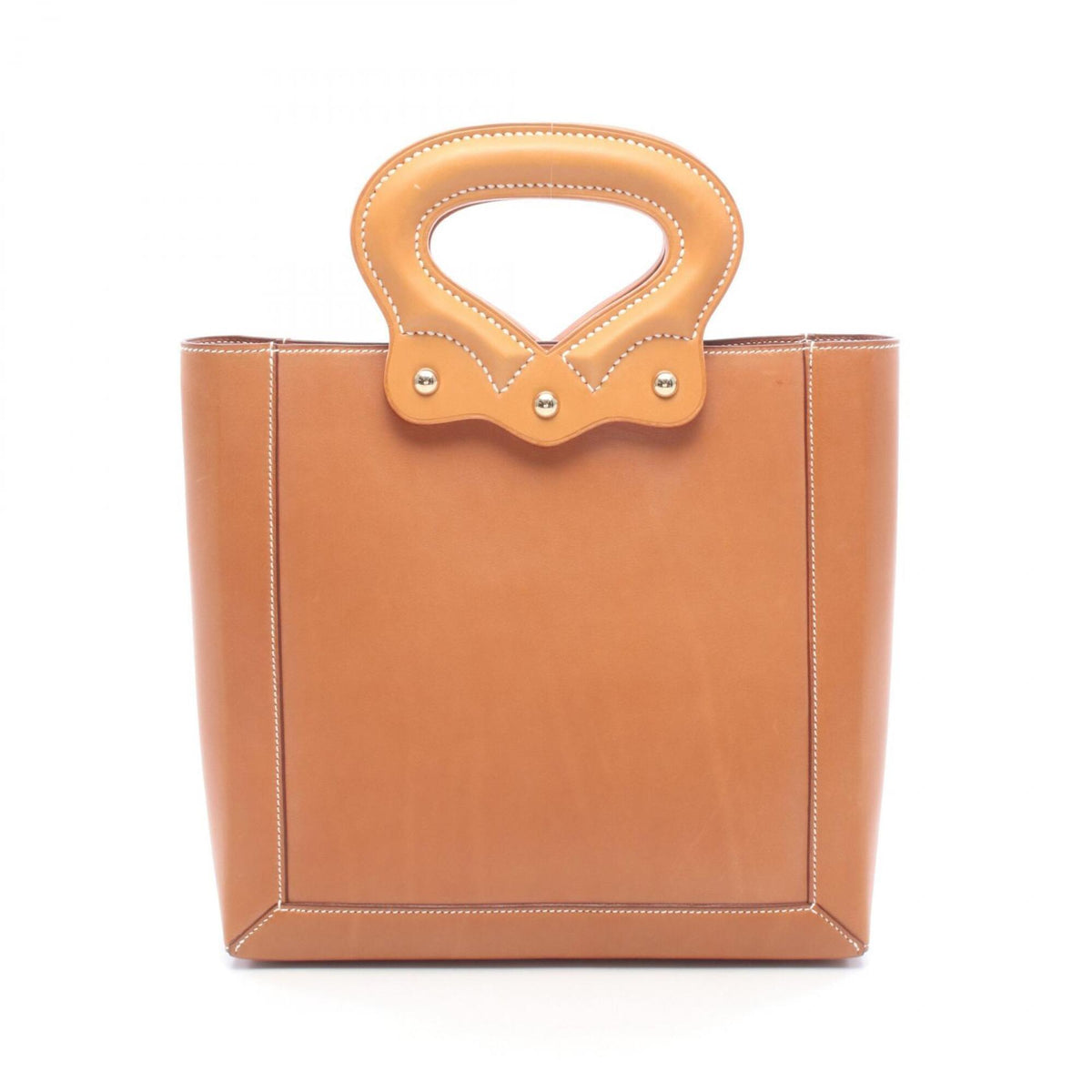 Hermes Brown Natural Leather Handbag (Pre-Owned)