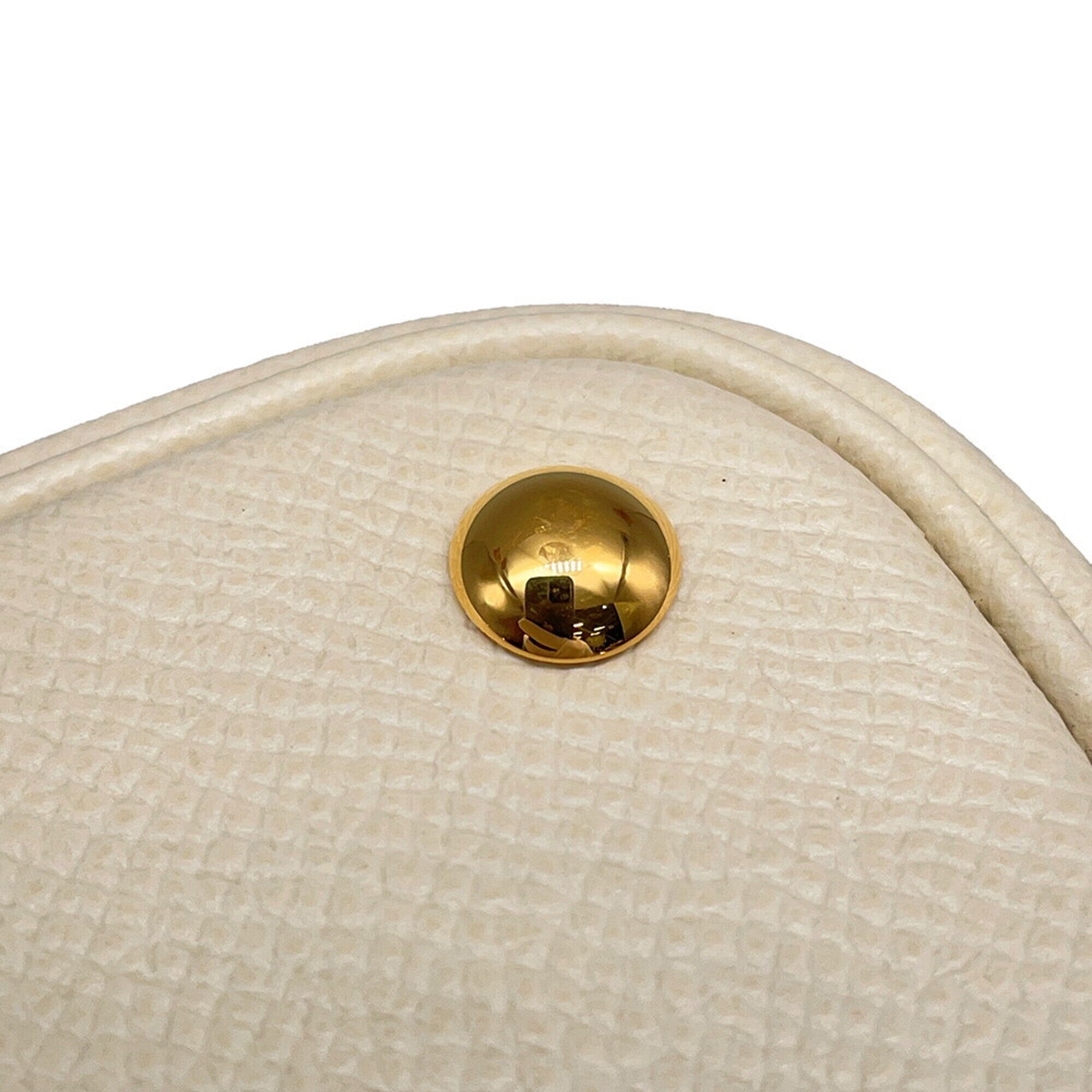 Hermes Cream Ivory Epsom Leather Handbag Shoulder Bag (Pre-Owned)