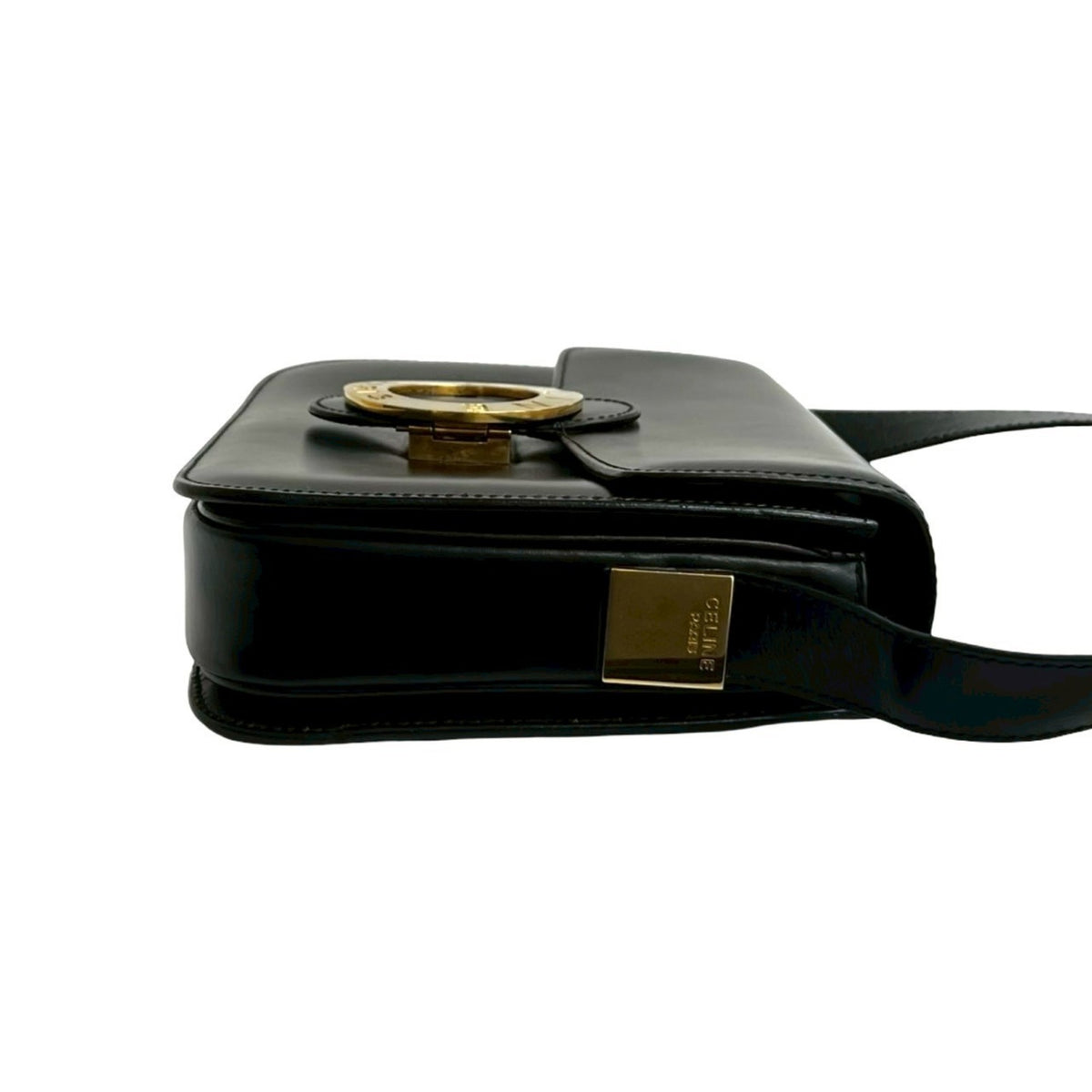 Celine Black Leather Pochette Shoulder Bag (Pre-Owned)