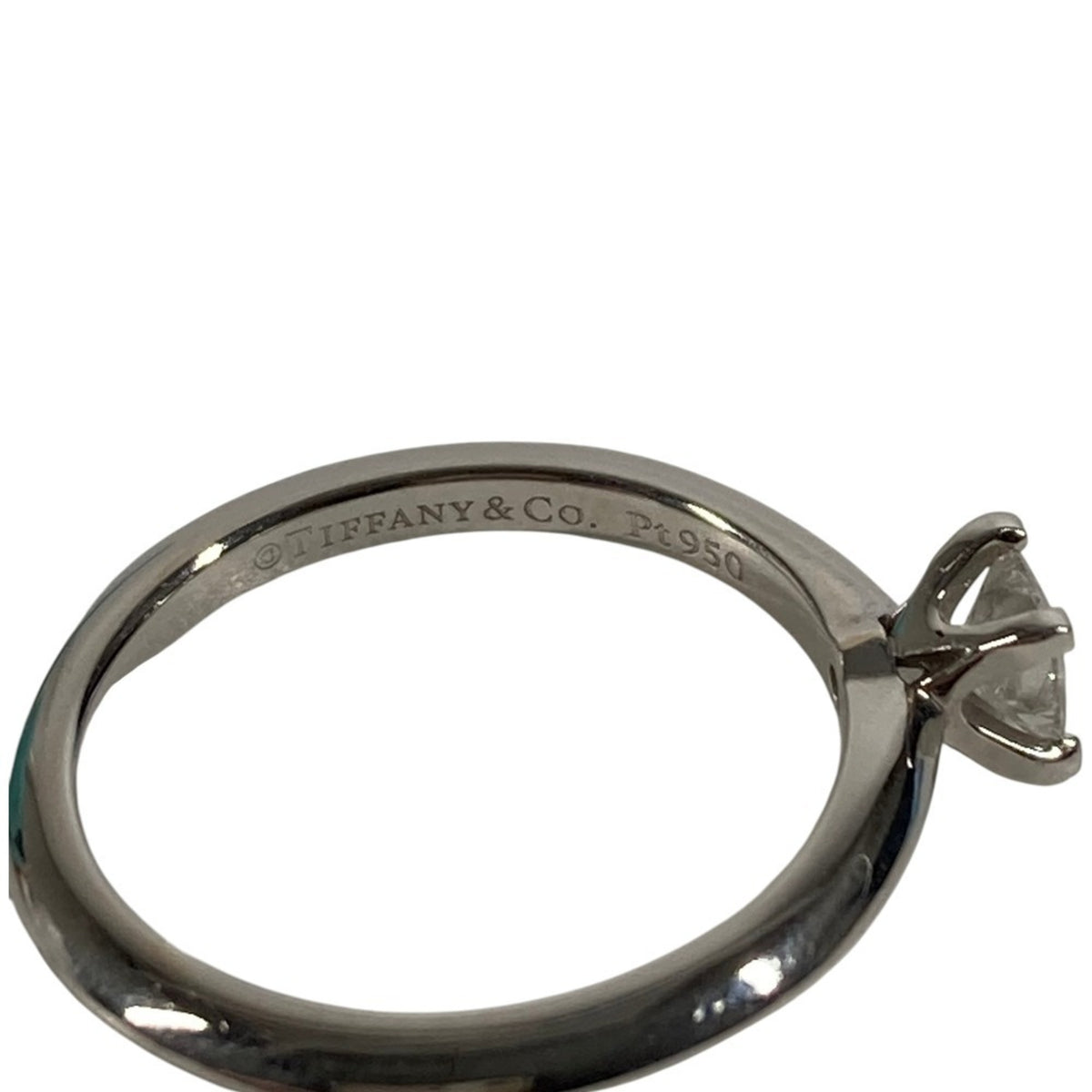 Tiffany Platinum Platinum 950 Band Ring (Pre-Owned)