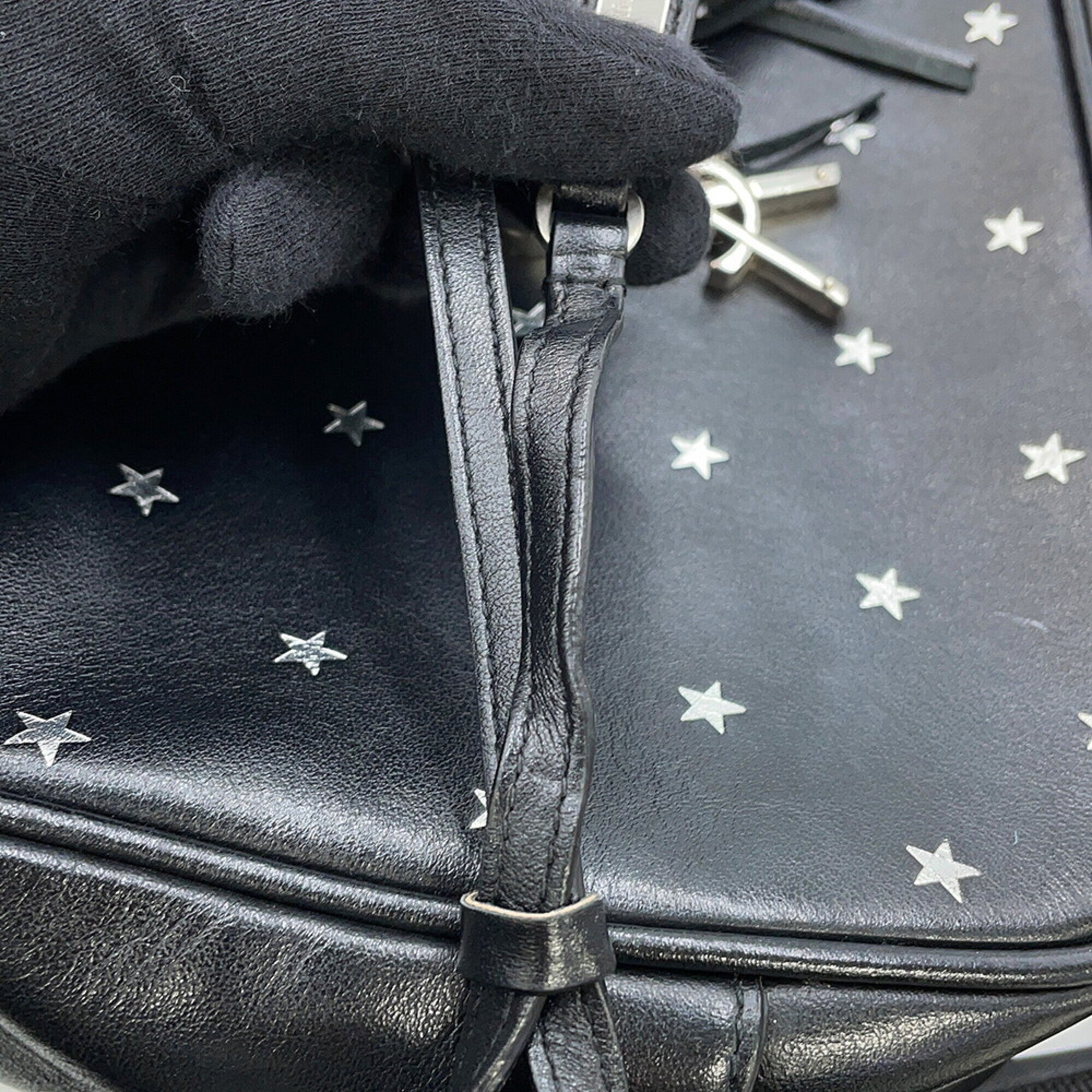 Yves Saint Laurent Black Leather Handbag Shoulder Bag (Pre-Owned)