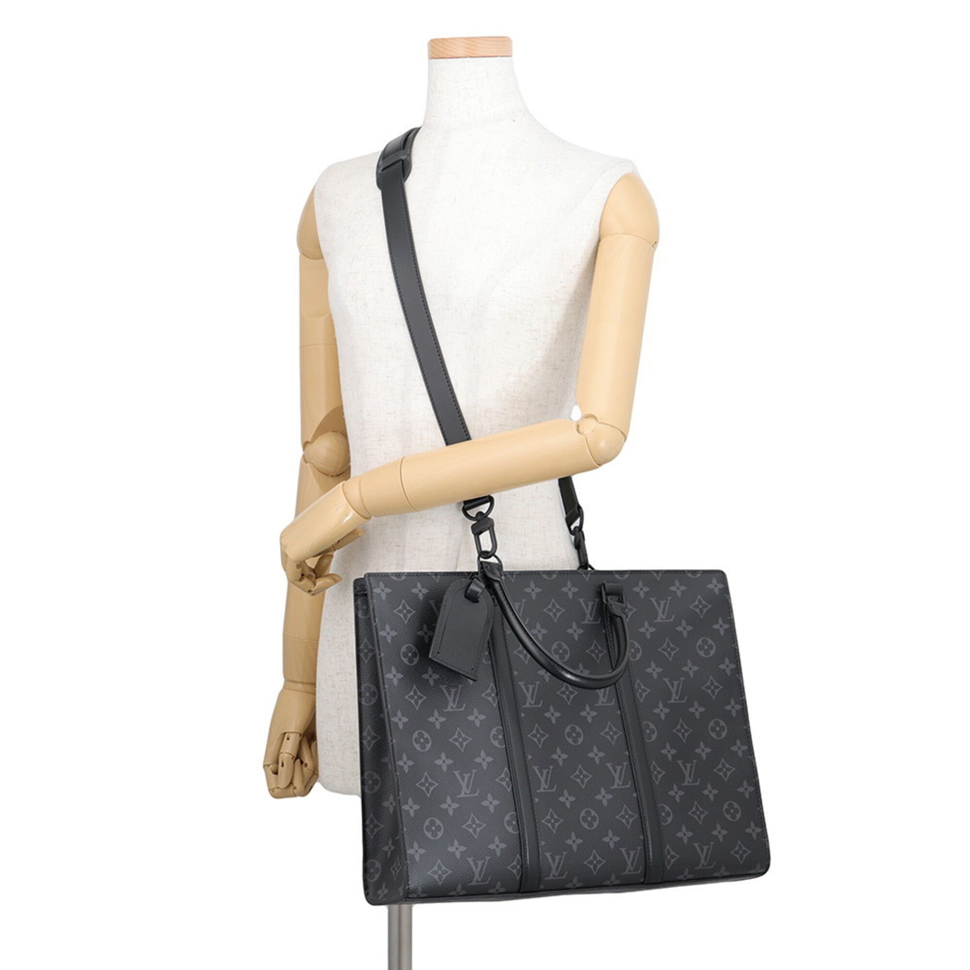 Louis Vuitton Monogram Eclipse Black Noir Monogram Eclipse Handbag Tote Bag (Pre-Owned)