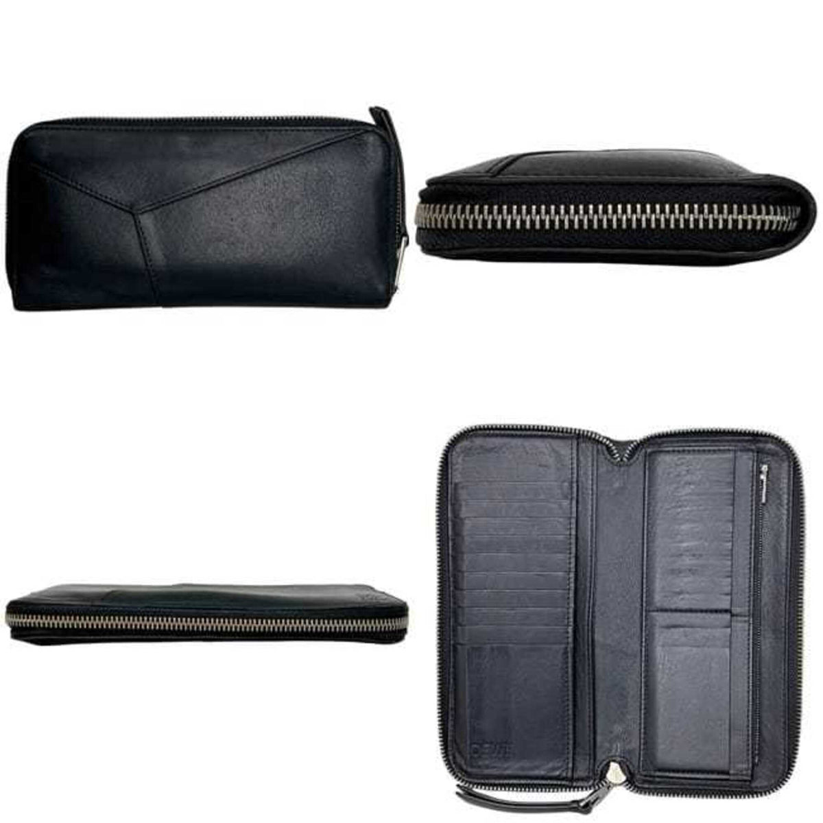 Loewe Black Leather Long Wallet (Bi-Fold) (Pre-Owned)