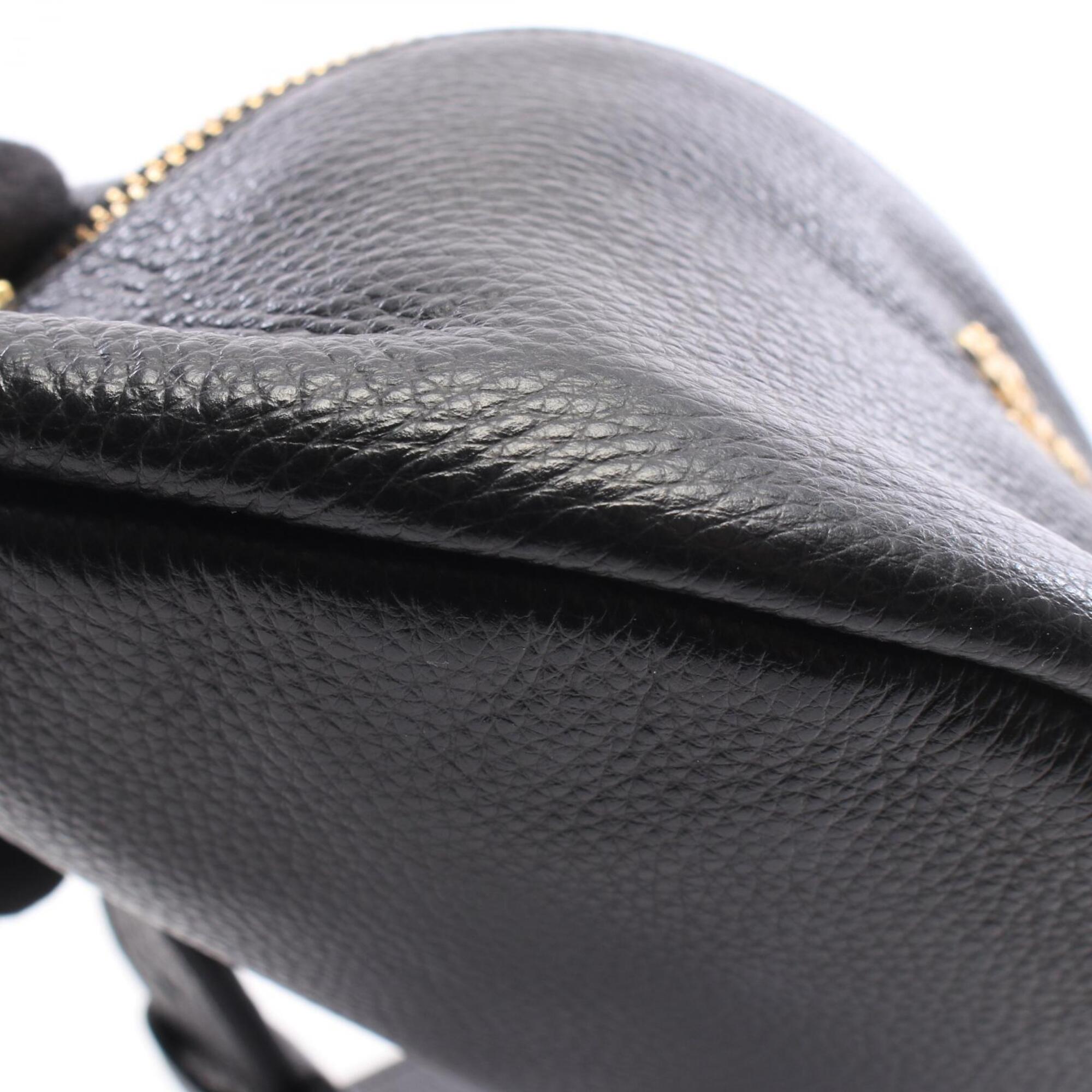 Coach Black Leather Fanny Pack Handbag (Pre-Owned)