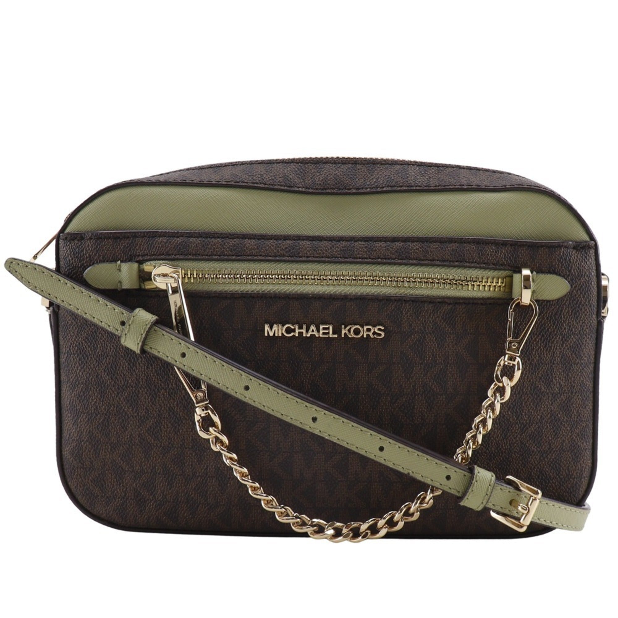 Michael Kors Jet Set Brown Pvc Shoulder Bag (Pre-Owned)