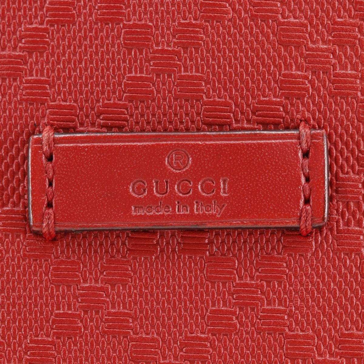 Gucci Red Color Leather Tote Bag (Pre-Owned)
