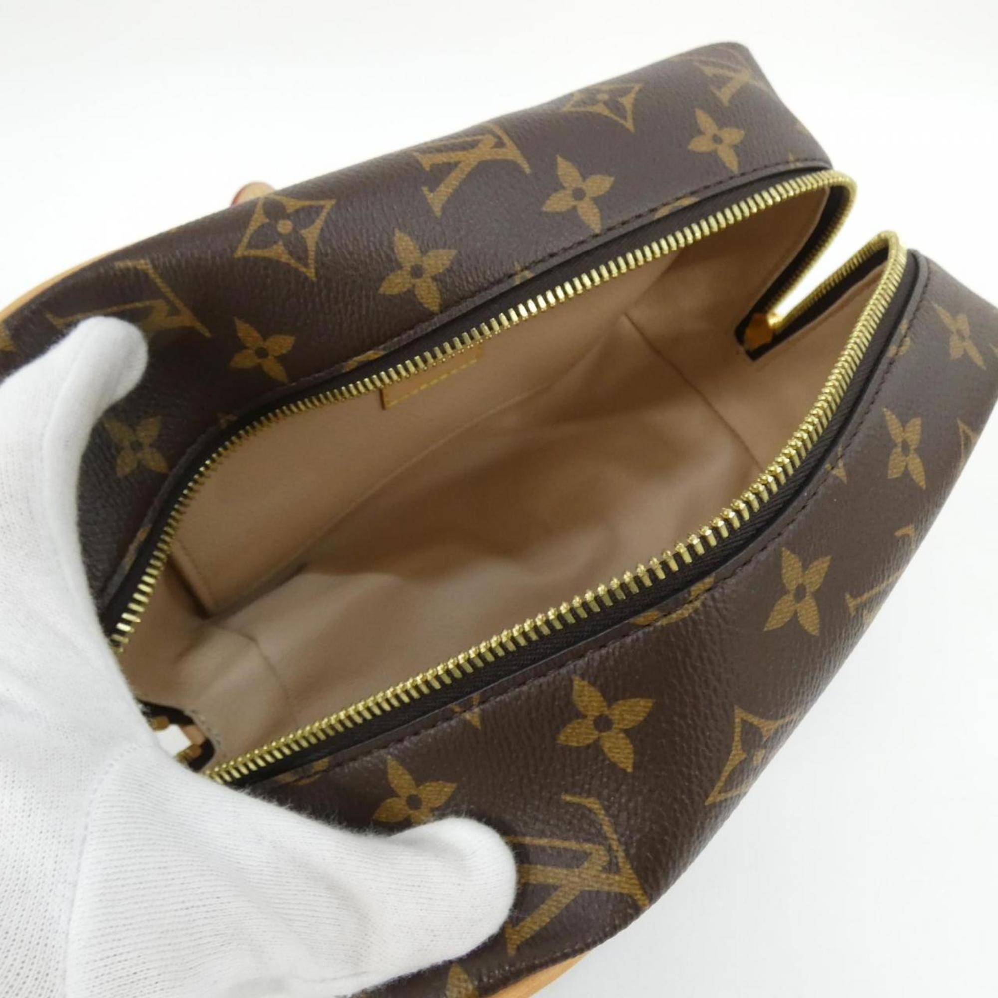 Louis Vuitton Marron Coated Canvas Handbag Pouch (Pre-Owned)