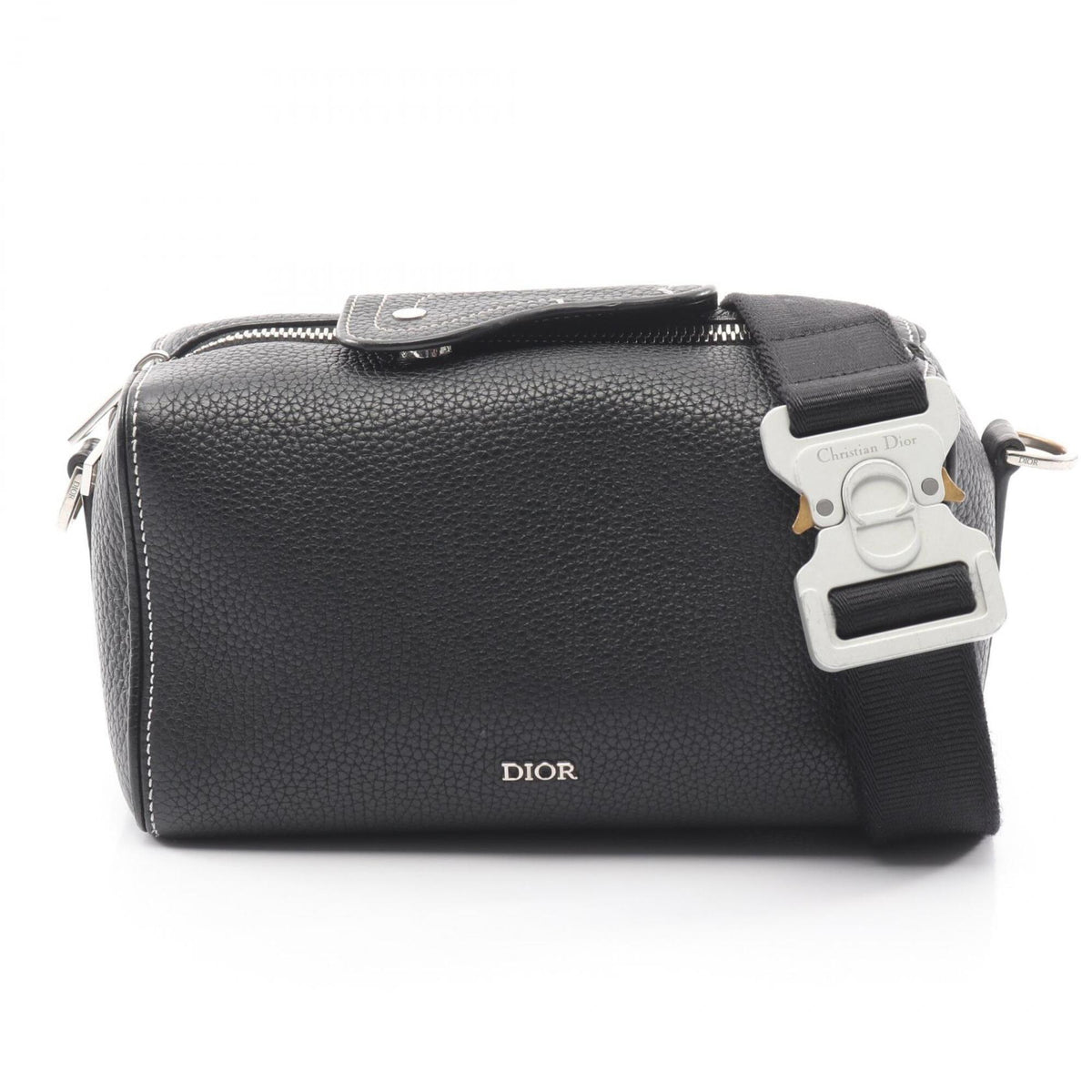 Christian Dior Black Leather Handbag Shoulder Bag (Pre-Owned)