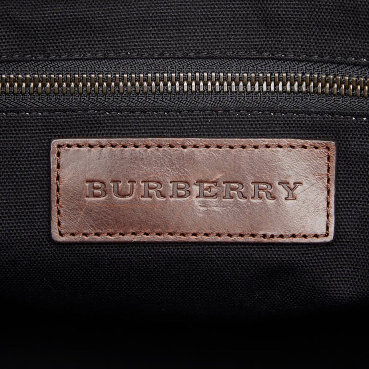 Burberry Brown Canvas Leather Messenger Bag Shoulder Bag (Pre-Owned)