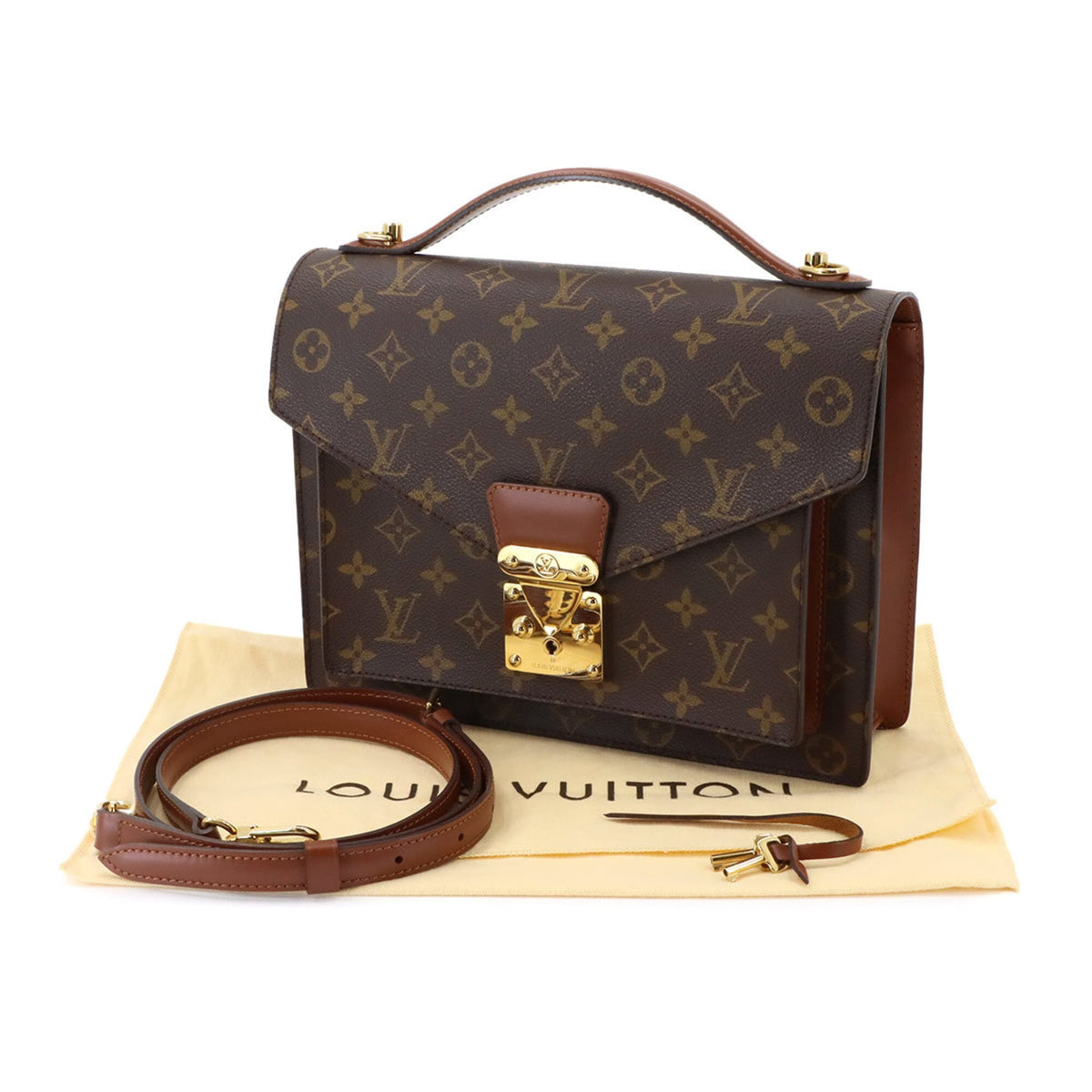Louis Vuitton Brown Monogram Monogram Leather Handbag (Pre-Owned)