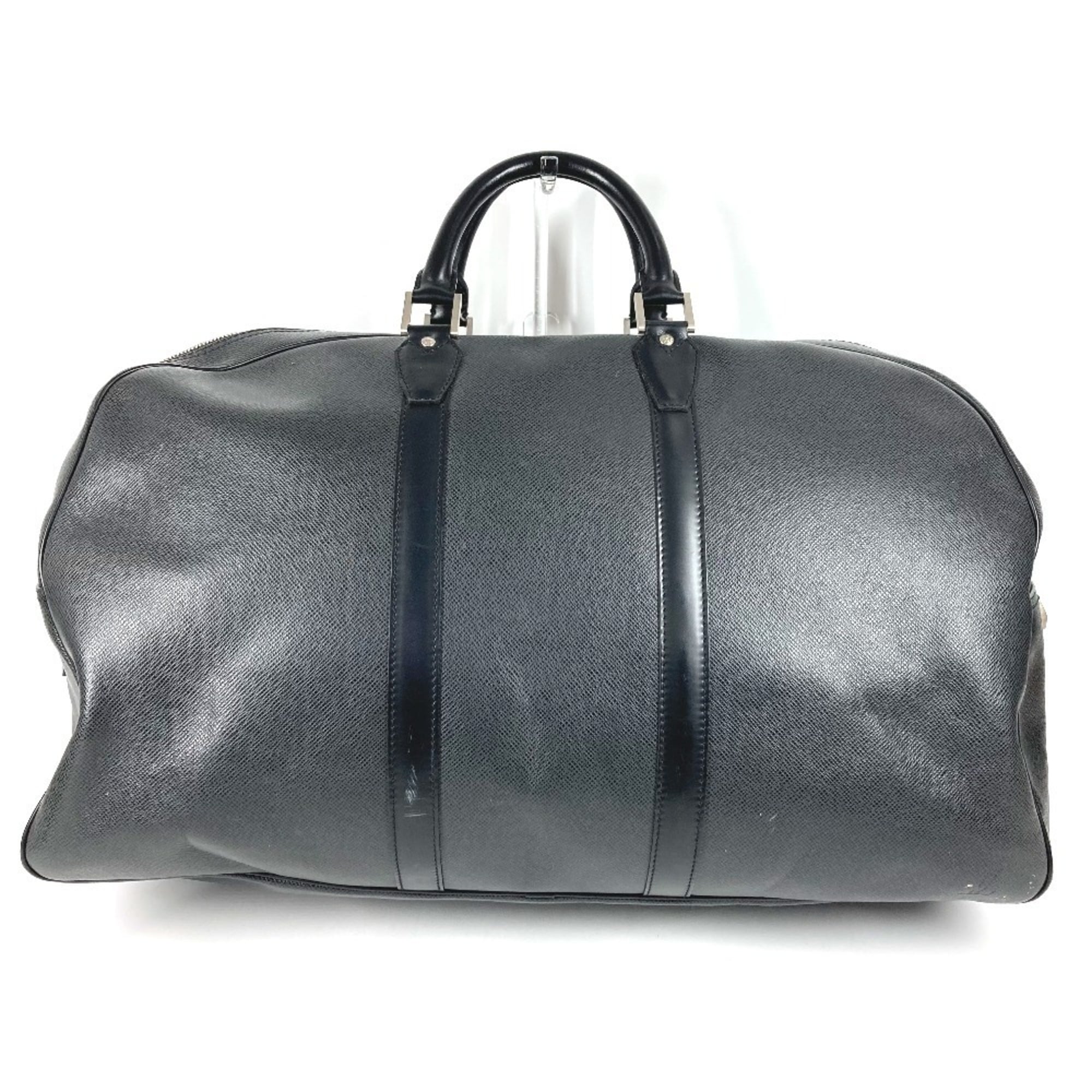 Louis Vuitton Taiga Ardoise Black Taiga Leather Boston Bag (Pre-Owned)