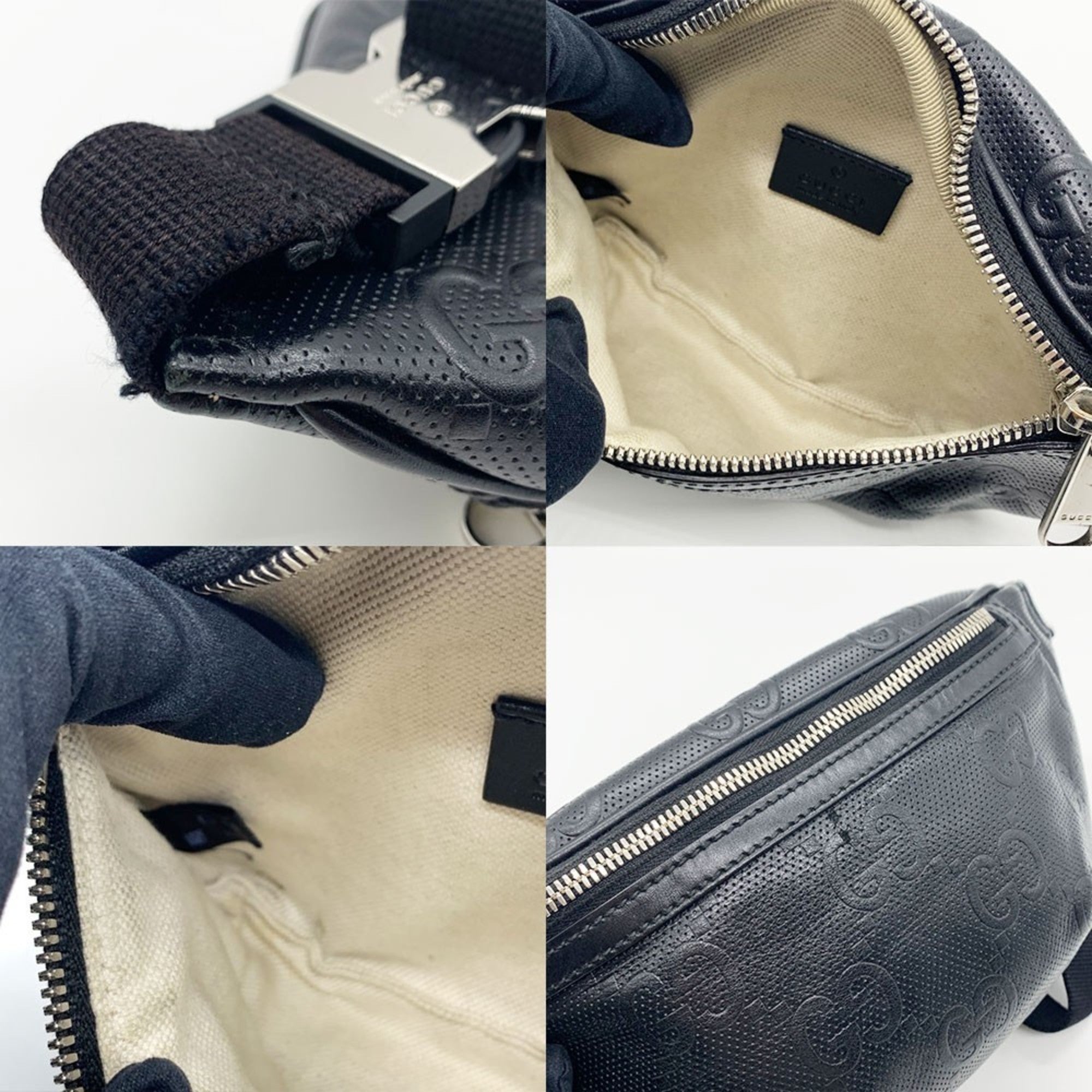 Gucci Leather Fanny Pack Sling Bag (Pre-Owned)