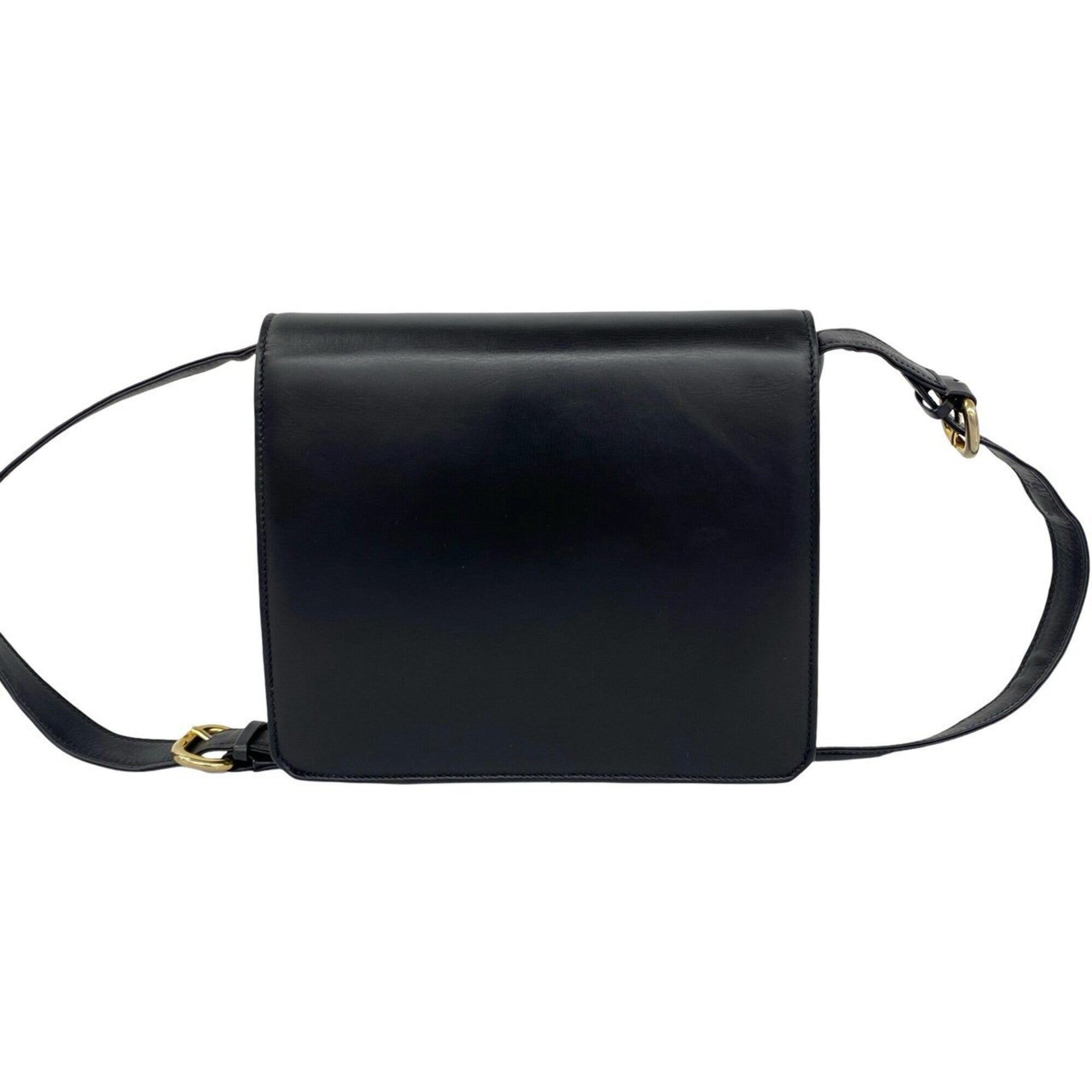 Gucci Black Leather Pochette Shoulder Bag (Pre-Owned)