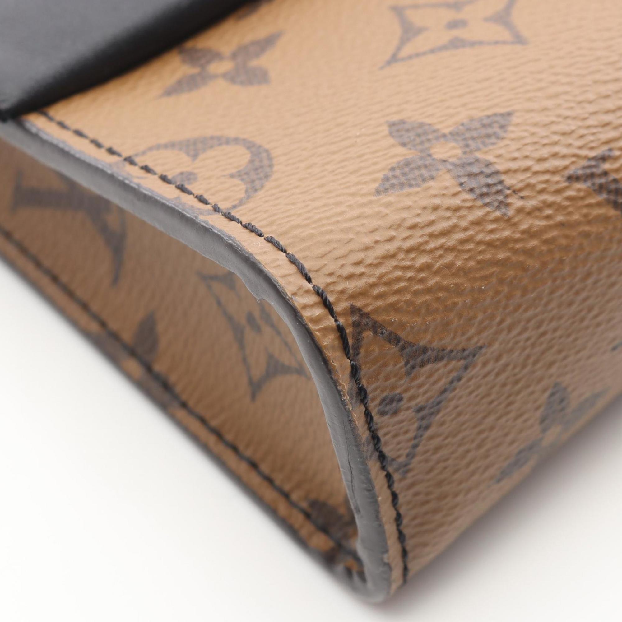 Louis Vuitton Black Brown Coated Canvas Pvc Leather Pochette Shoulder Bag (Pre-Owned)