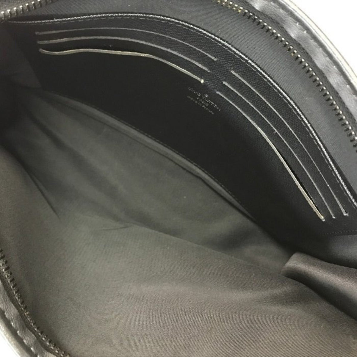 Louis Vuitton Black Gray Clutch Bag Pochette (Pre-Owned)