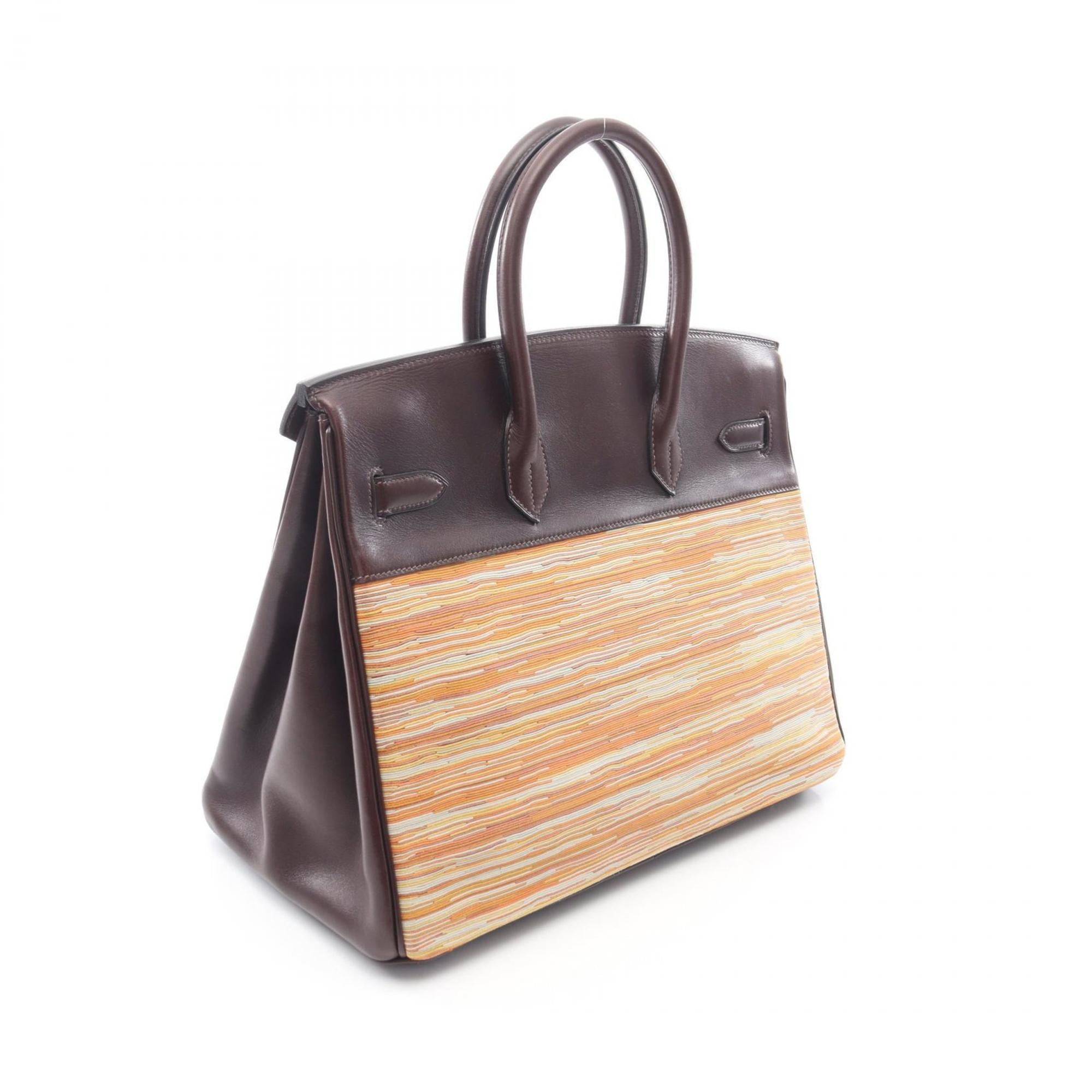 Hermes Brown Multi-Color Leather Handbag (Pre-Owned)