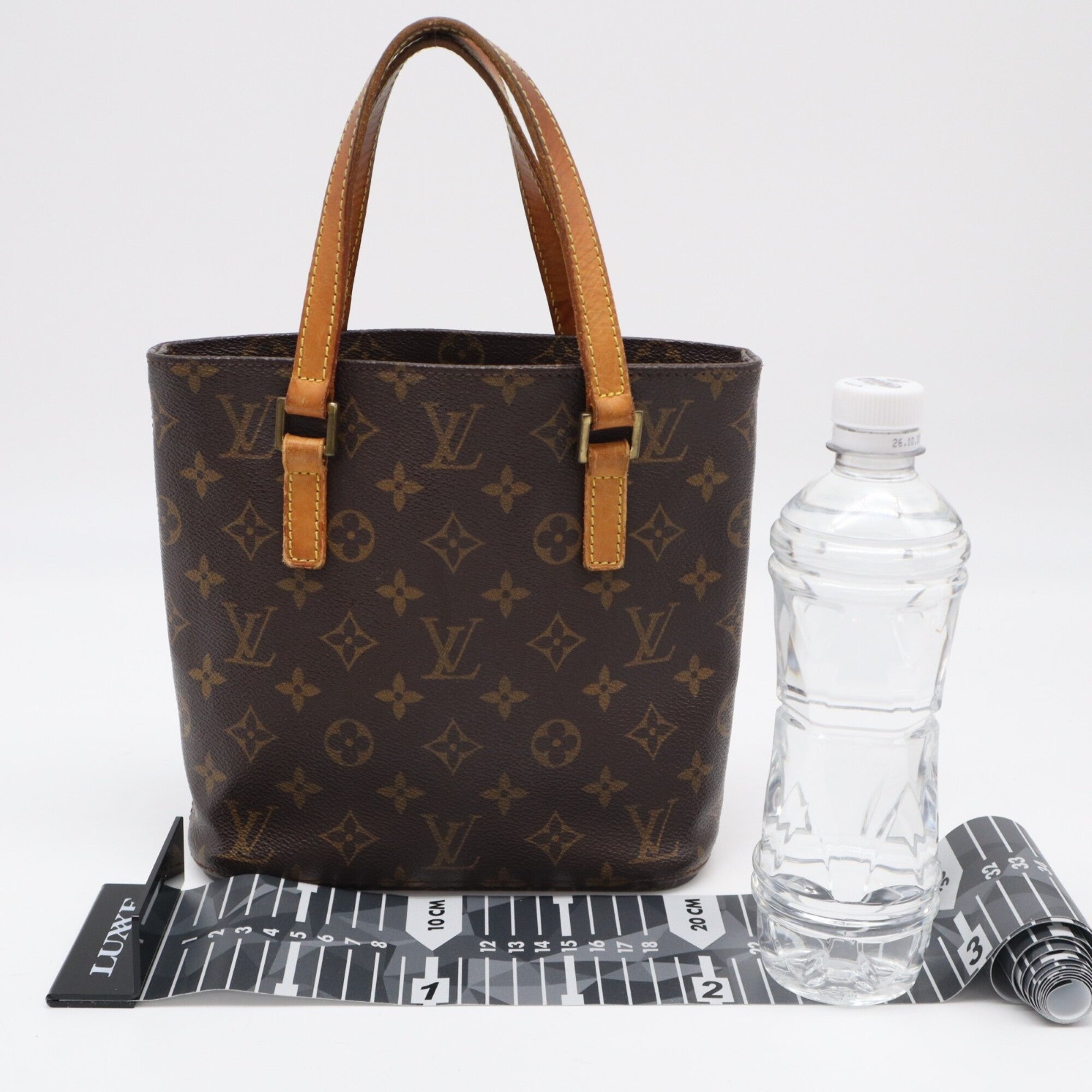 Louis Vuitton Monogram Beige Brown Coated Canvas Leather Handbag (Pre-Owned)