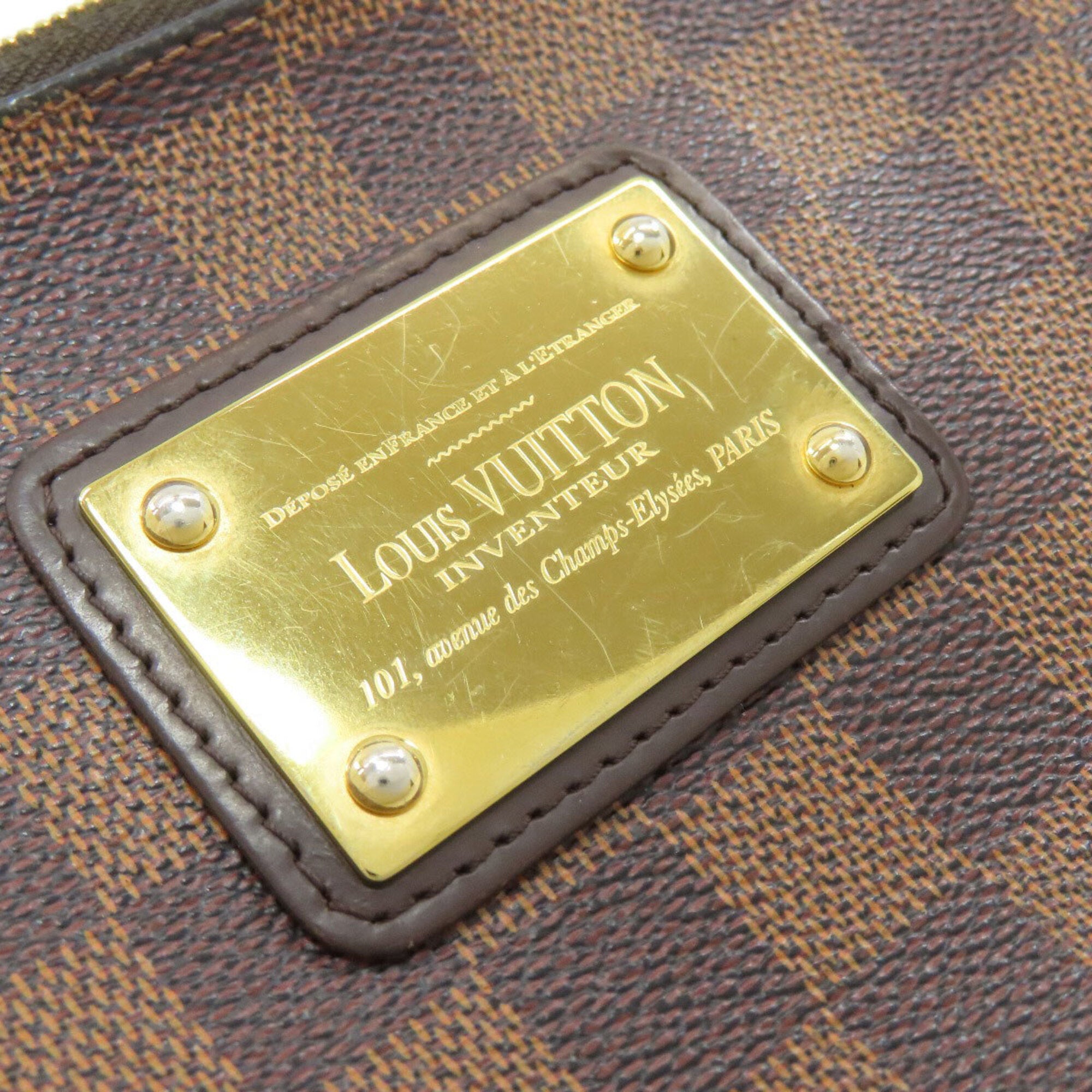 Louis Vuitton Damier Canvas Ebene Damier Canvas Shoulder Bag (Pre-Owned)