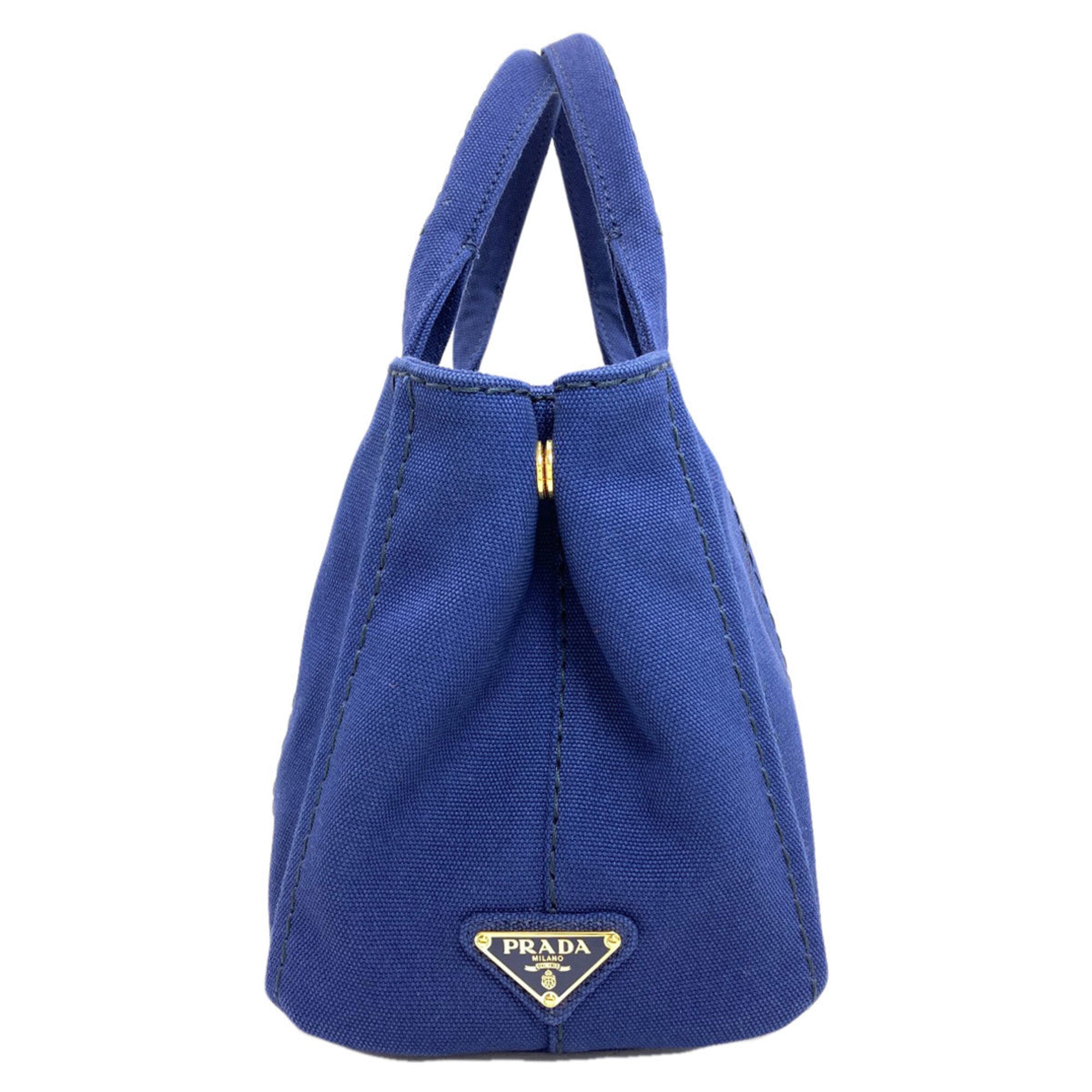 Prada Blue Canvas Handbag (Pre-Owned)