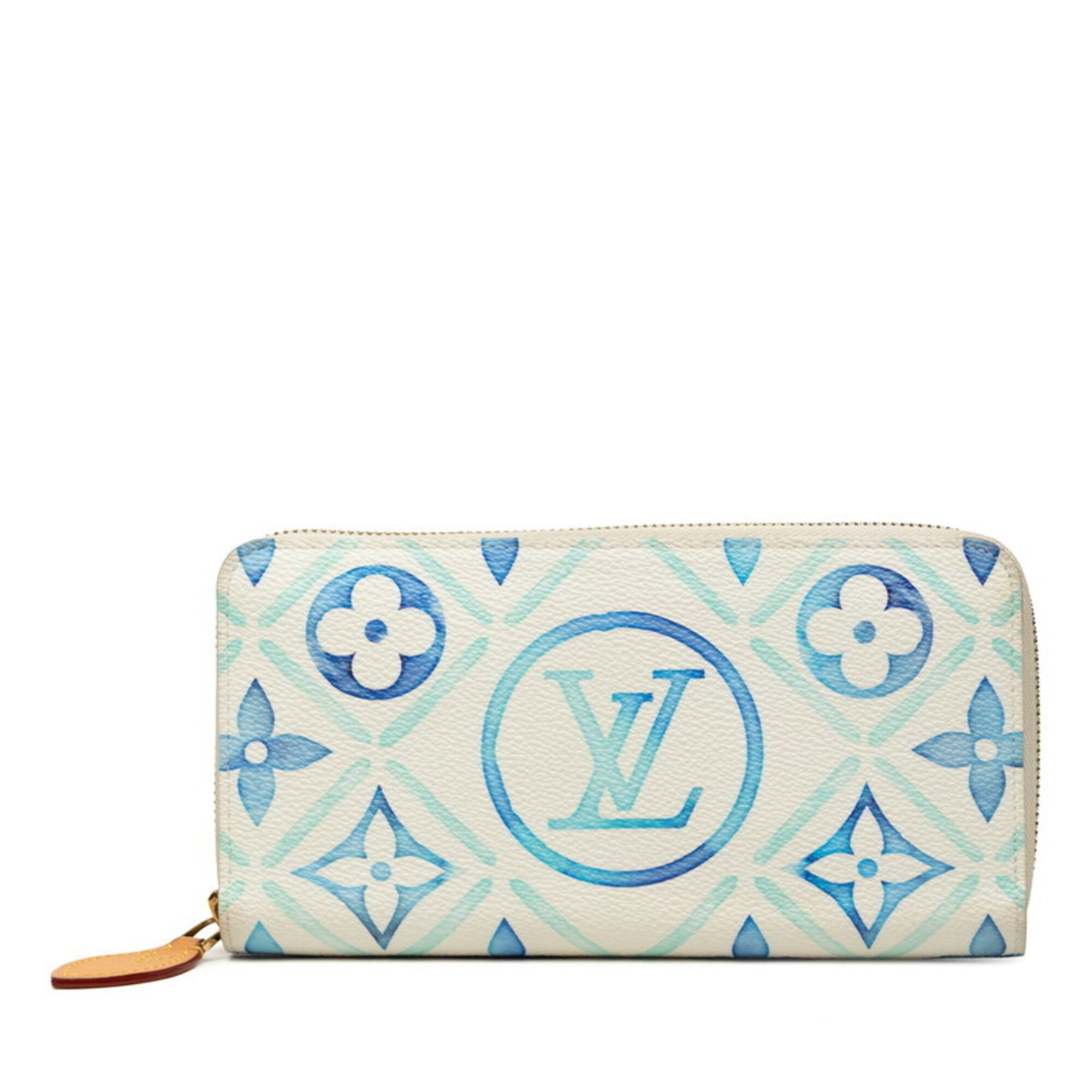 Louis Vuitton Blue White Pvc Leather Long Wallet (Bi-Fold) (Pre-Owned)