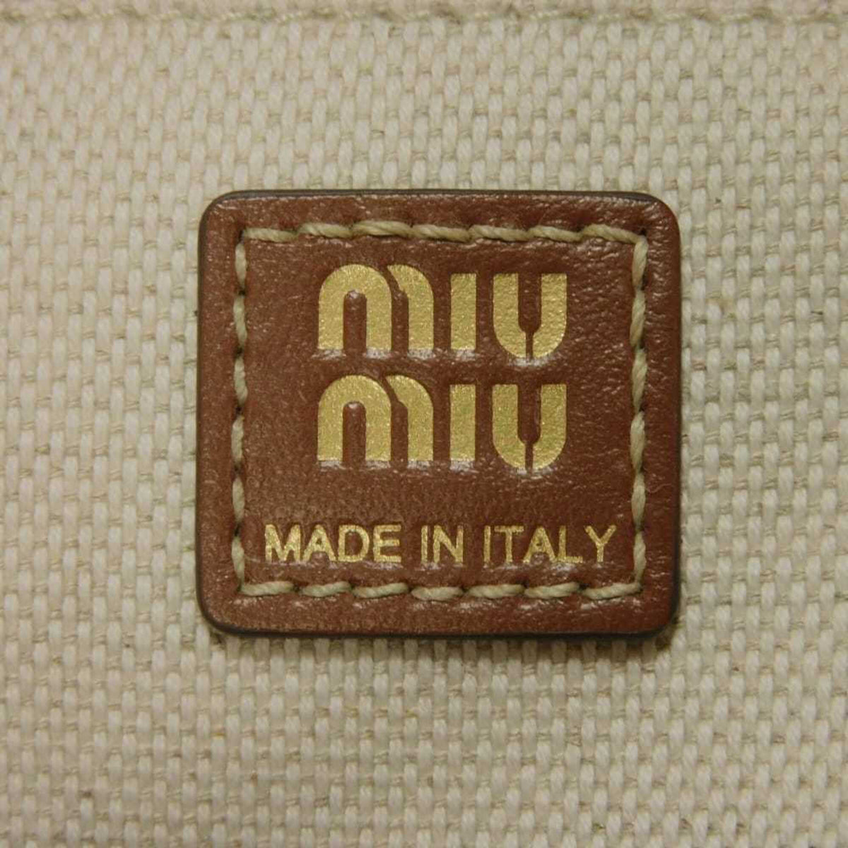 Miu Miu Red Color Cotton Canvas Backpack (Pre-Owned)