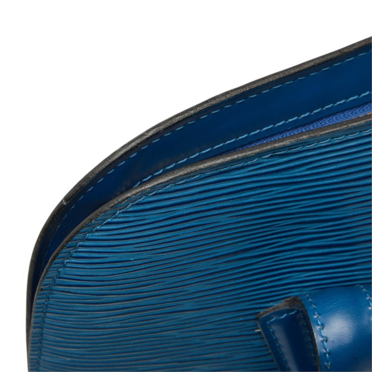 Louis Vuitton Toledo Blue Leather Shoulder Bag Tote Bag (Pre-Owned)