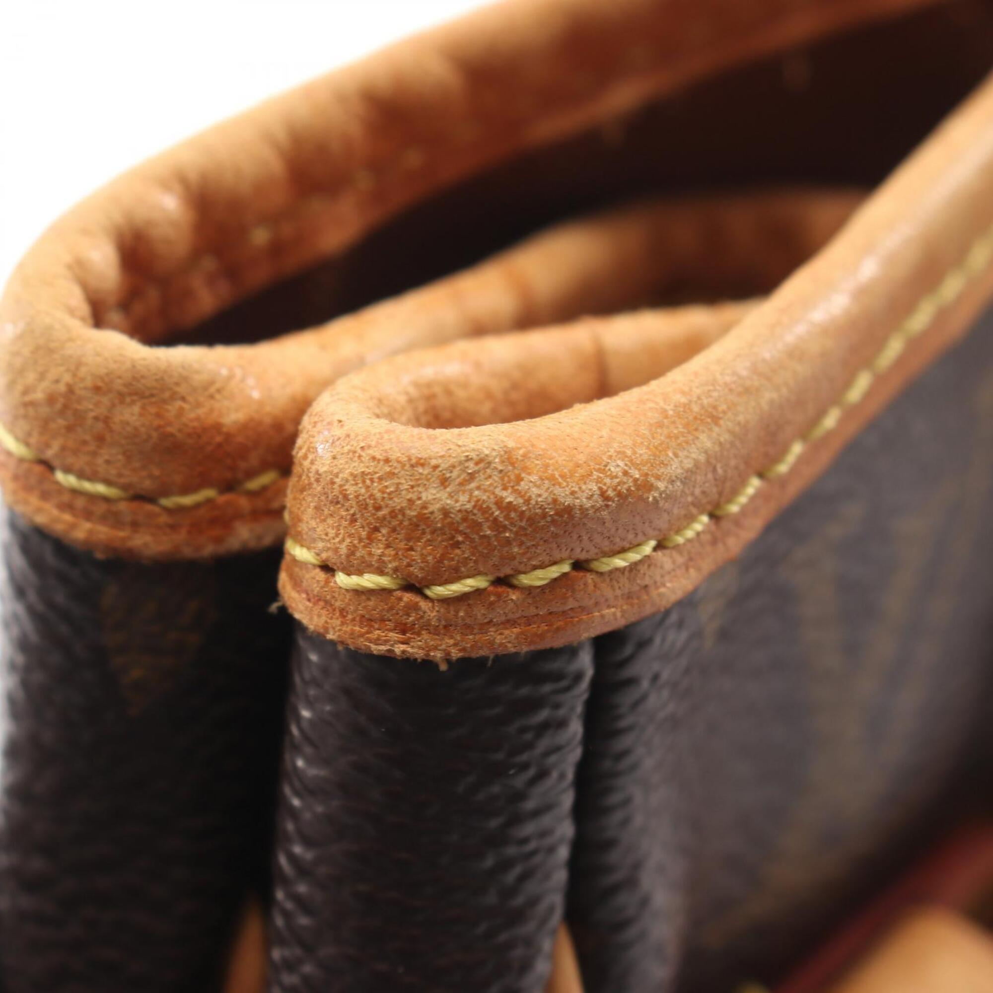 Louis Vuitton Brown Coated Canvas Leather Handbag Tote Bag (Pre-Owned)