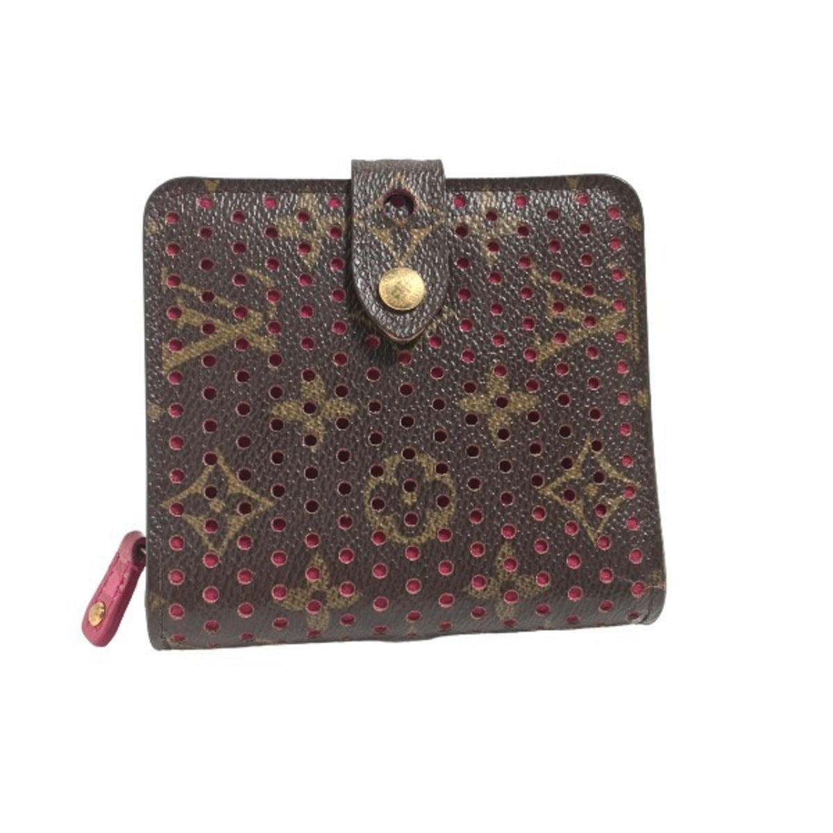 Louis Vuitton Fuchsia Monogram Perforated Wallet (Bi-Fold) (Pre-Owned)